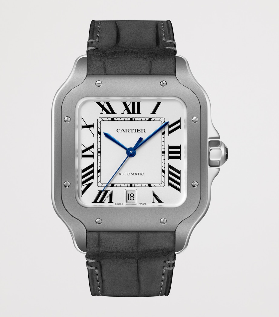 Large Titanium Santos de Cartier Watch 40mm GREY Image 2