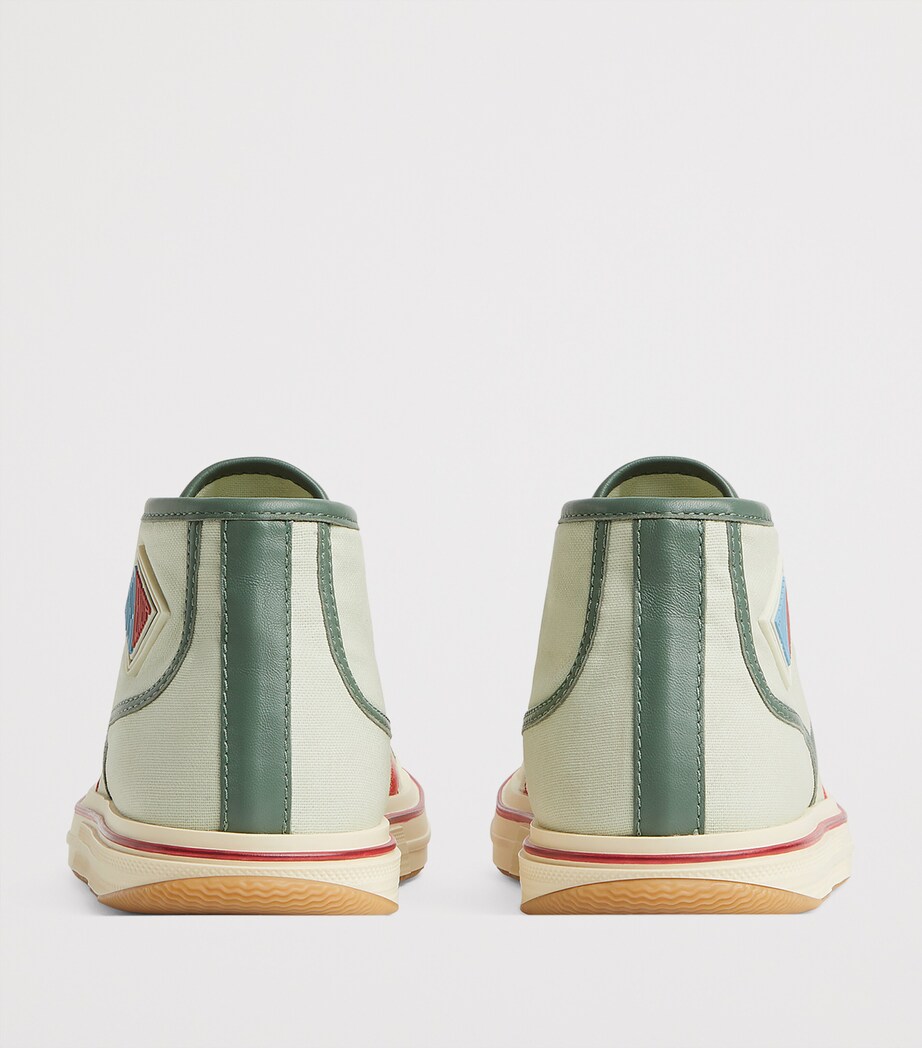 Canvas Leather-Trim Eliot Sneakers 3030 Image 4