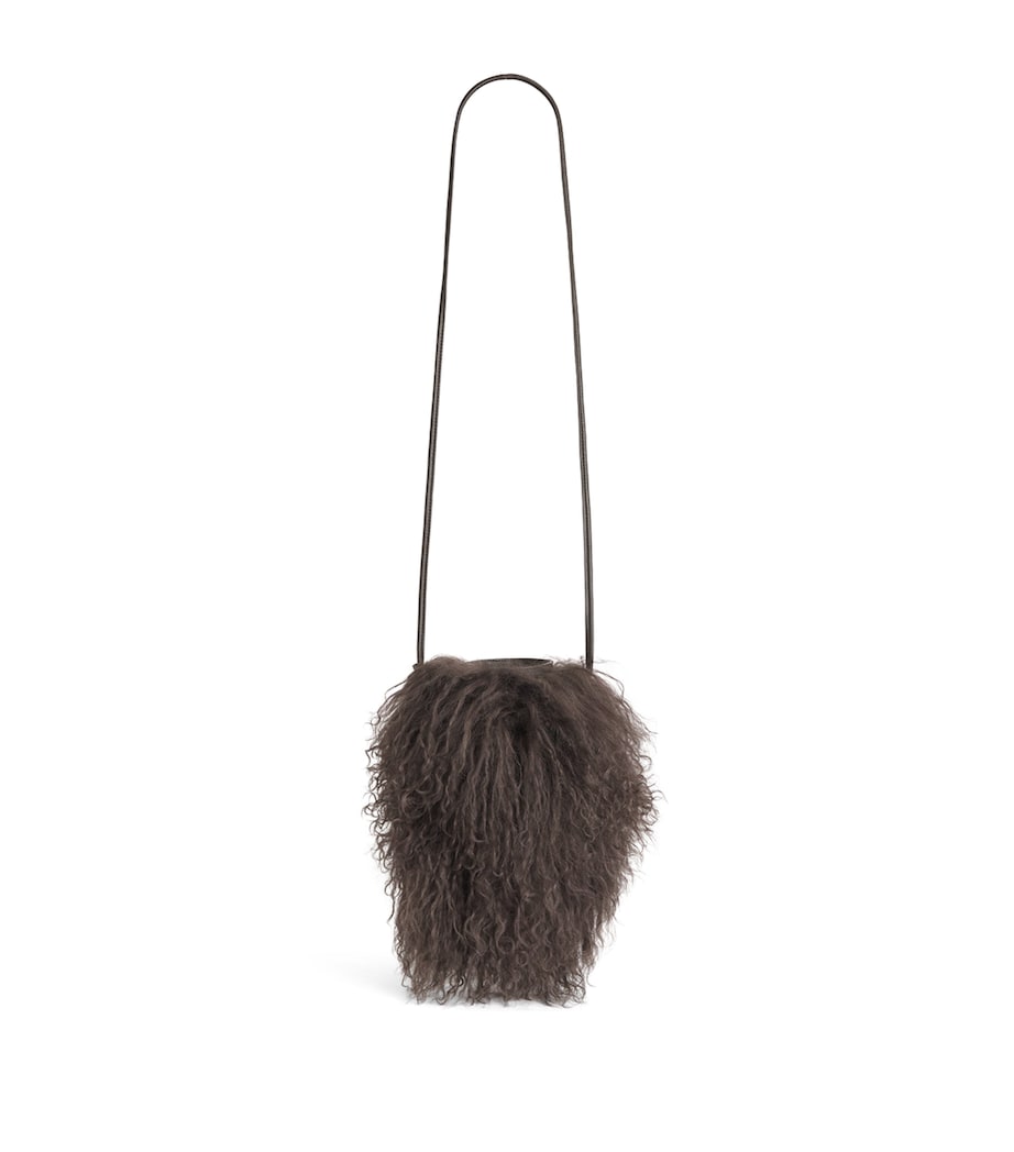 Long-Haired Shearling Phone Pouch A2009 Image 1