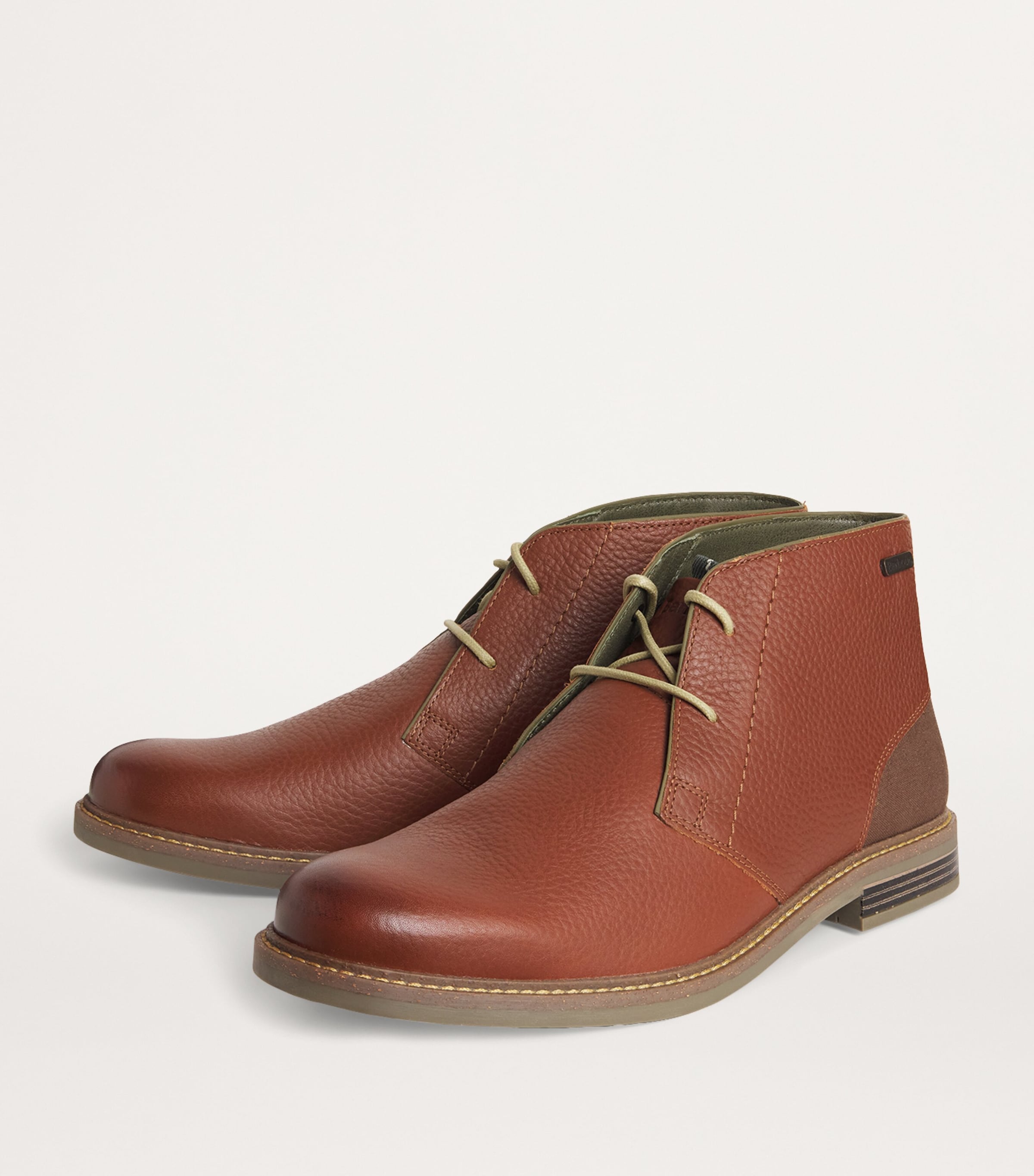 Barbour Leather Readhead Chukka Boots Cognac Image 3