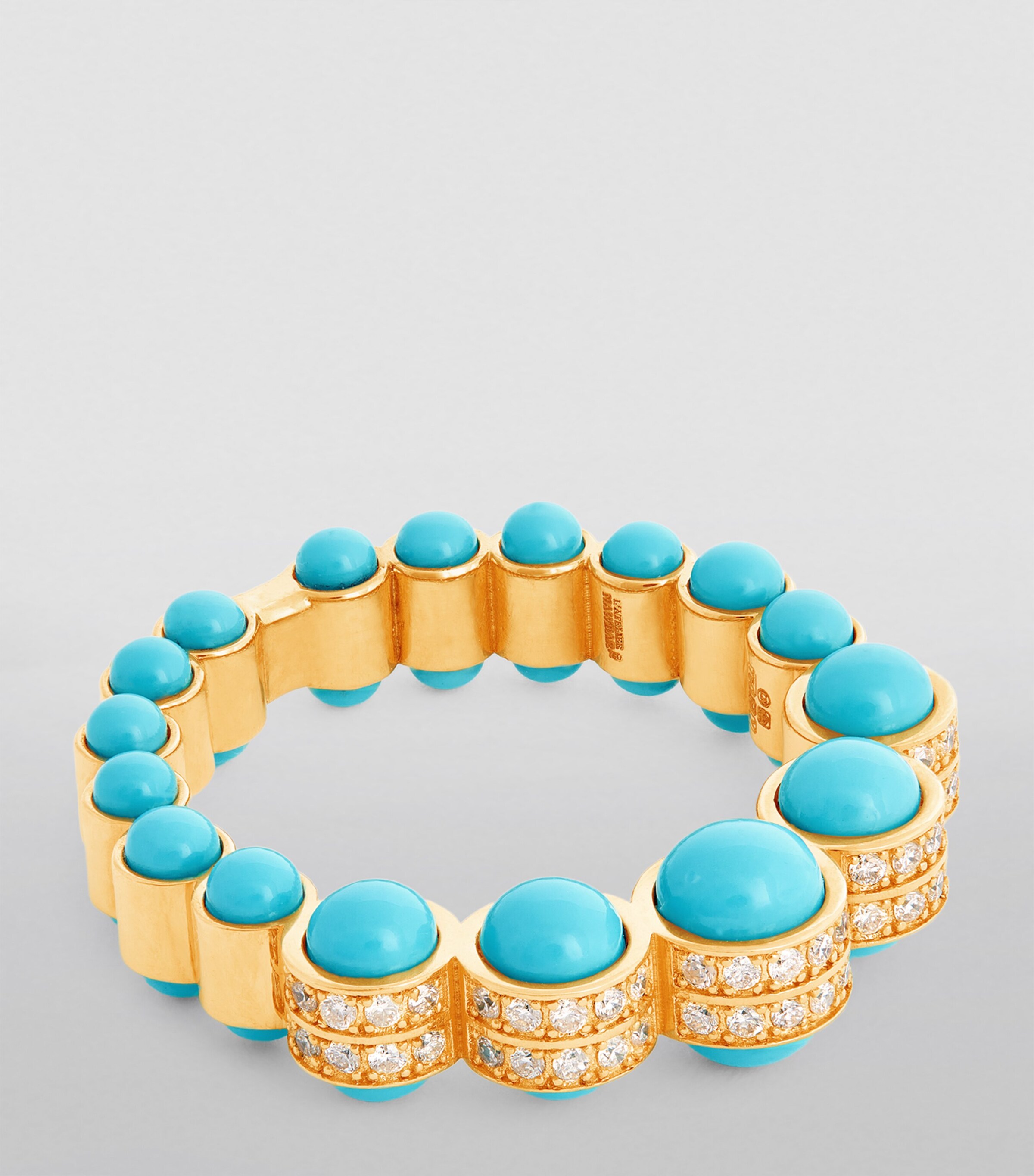 L'ATELIER NAWBAR Yellow Gold, Diamond and Enamel The Cobalt Ring Yellow Gold Image 3