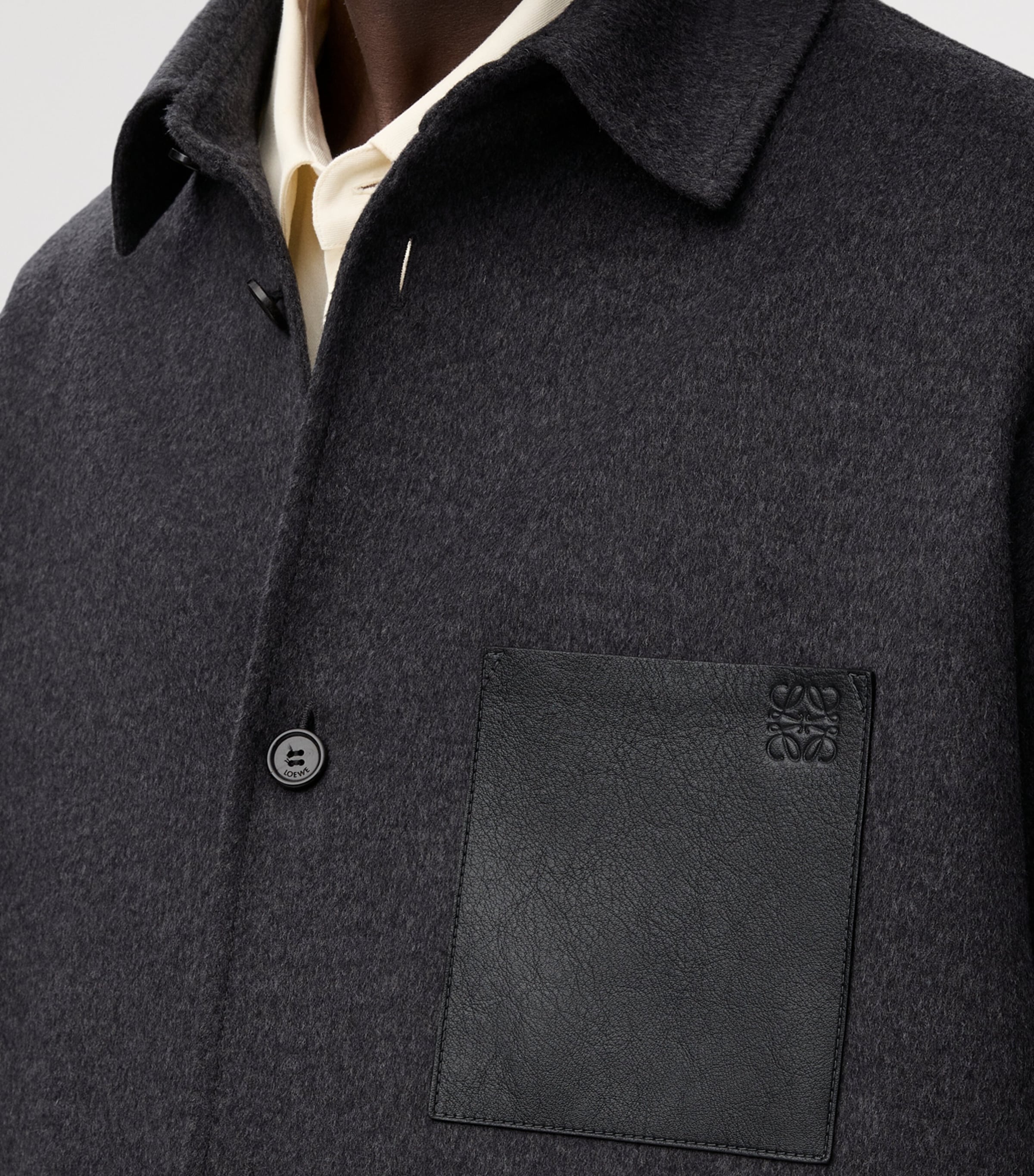 Wool-Cashmere Overshirt CHARCOAL MELANGE Image 5