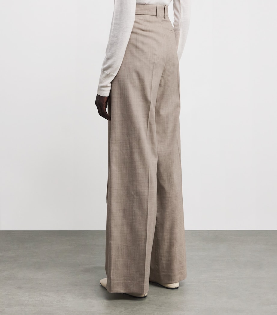 Stretch-Virgin Wool Alana Trousers AFFOGATO Image 4