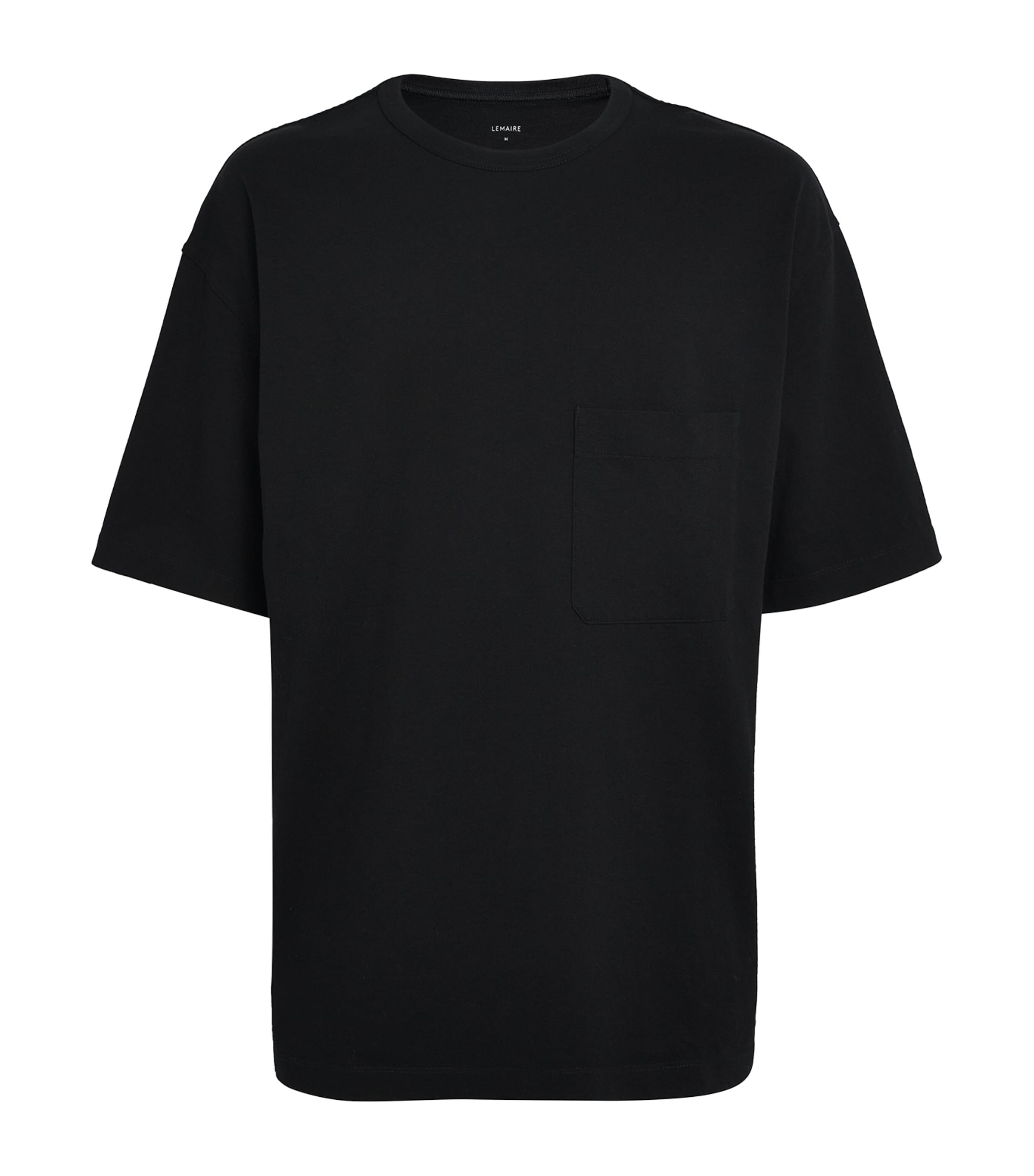 Lemaire T-shirt Aus Baumwolle Und Seide In Black