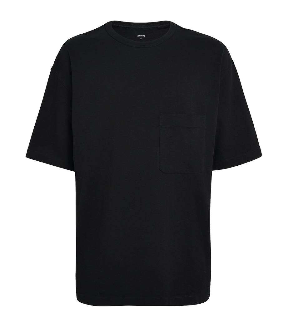 Cotton-Linen Boxy T-Shirt BLACK BK999 Image 1