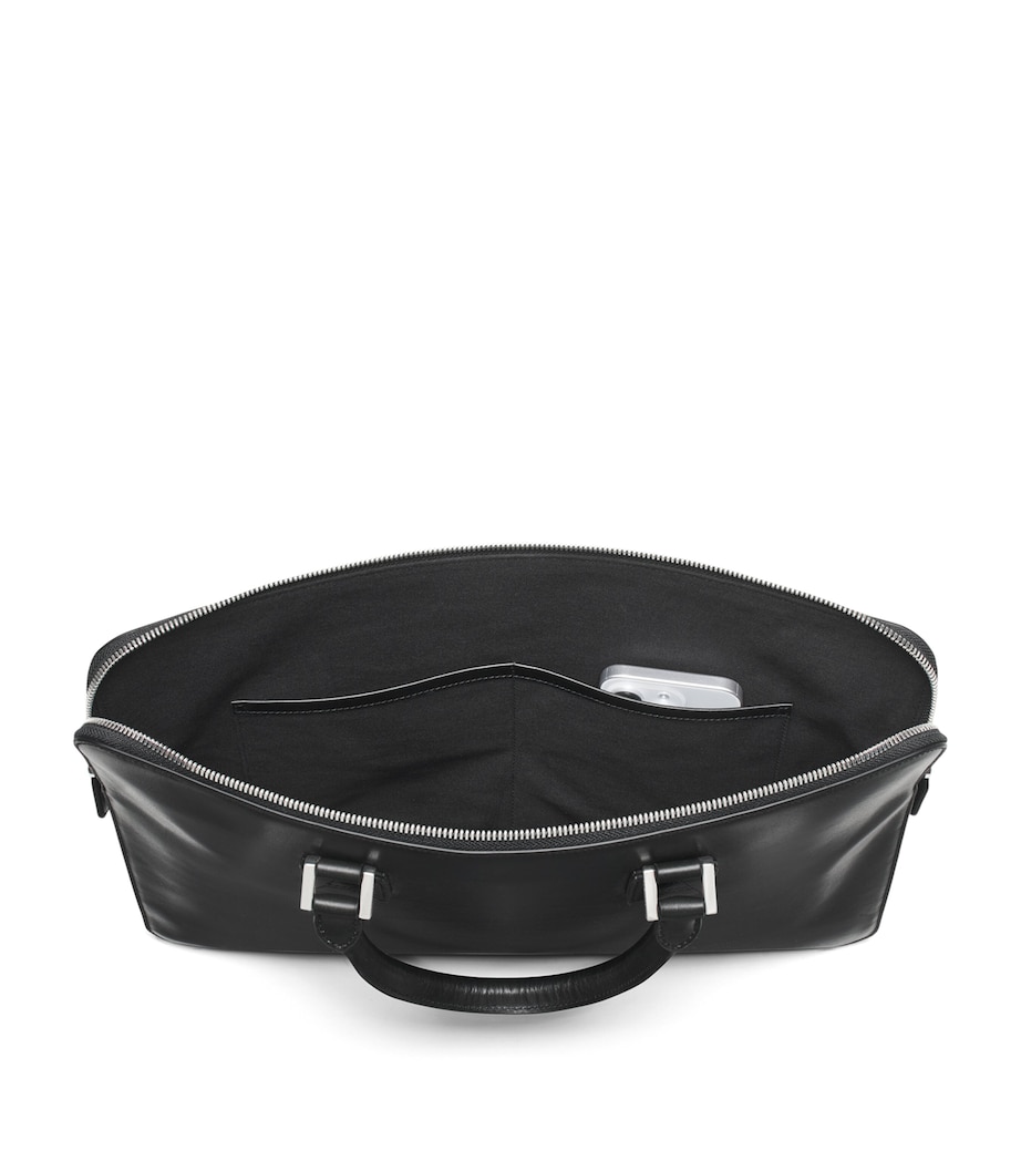 Leather Connaught Briefcase BLACK Image 5