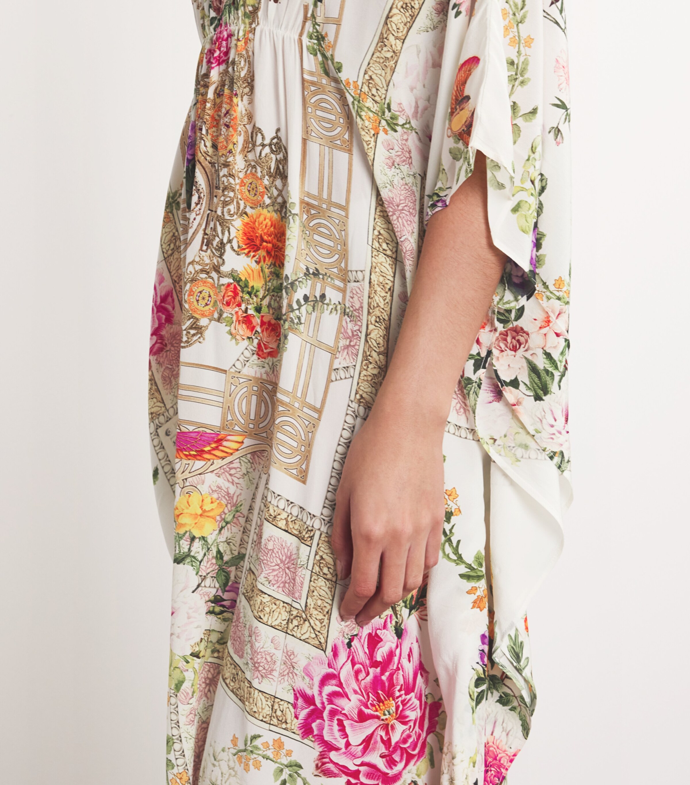 Camilla Womens Silk Floral Kaftan Egyprose Image 4