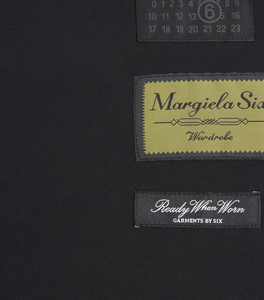 Cotton Label Appliqué T-Shirt 900 Image 5