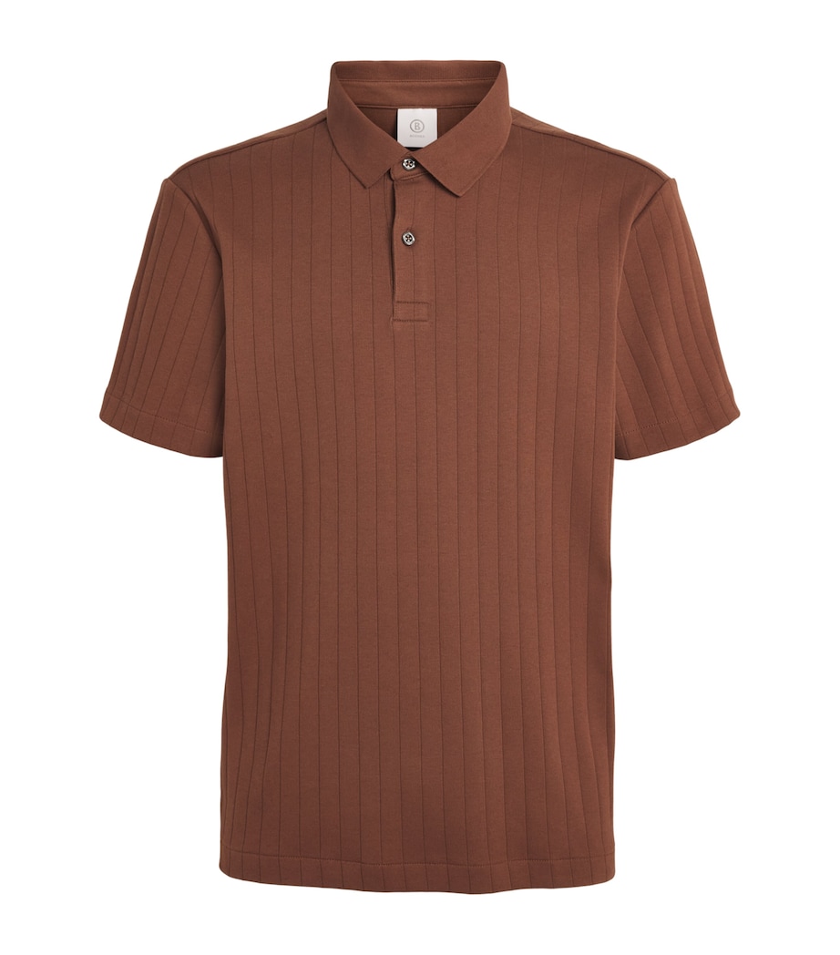 Bogner Mens Cotton Zane Polo Shirt Brown Image 1