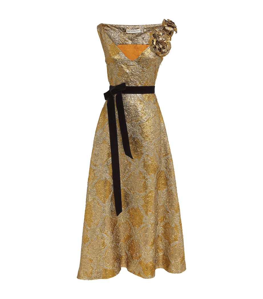 Mary Katrantzou Womens Metallic Mykah Maxi Dress Plexus Metallic Image 1