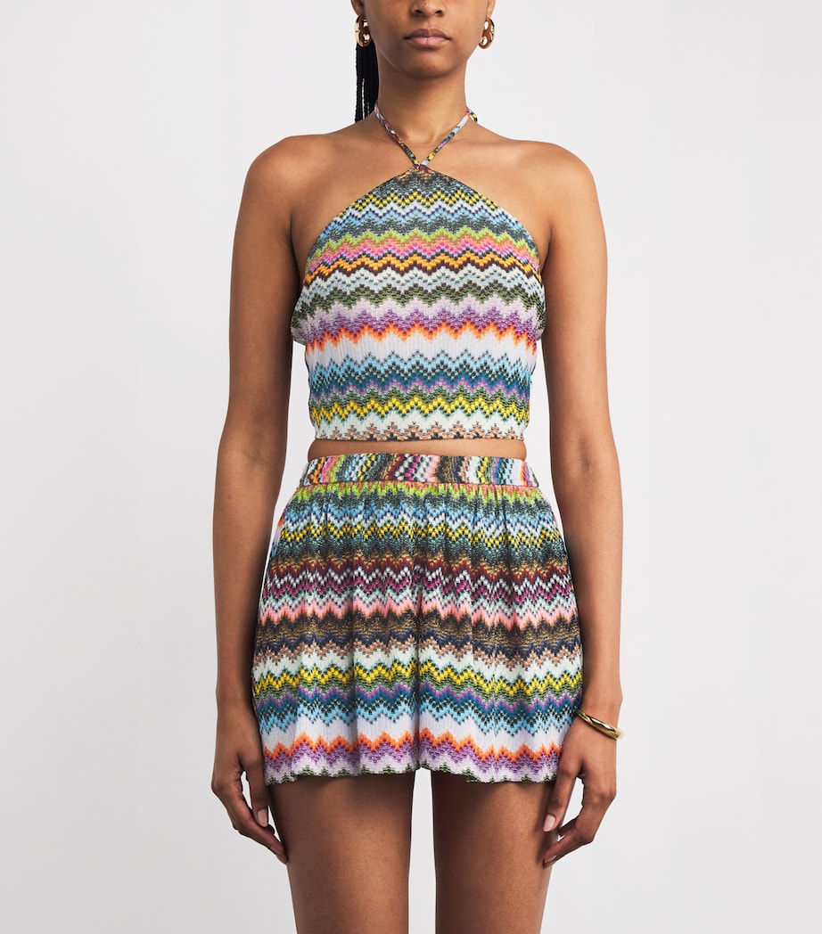 Zigzag Halter Top SM9YJMULTI DARK BASE Image 3