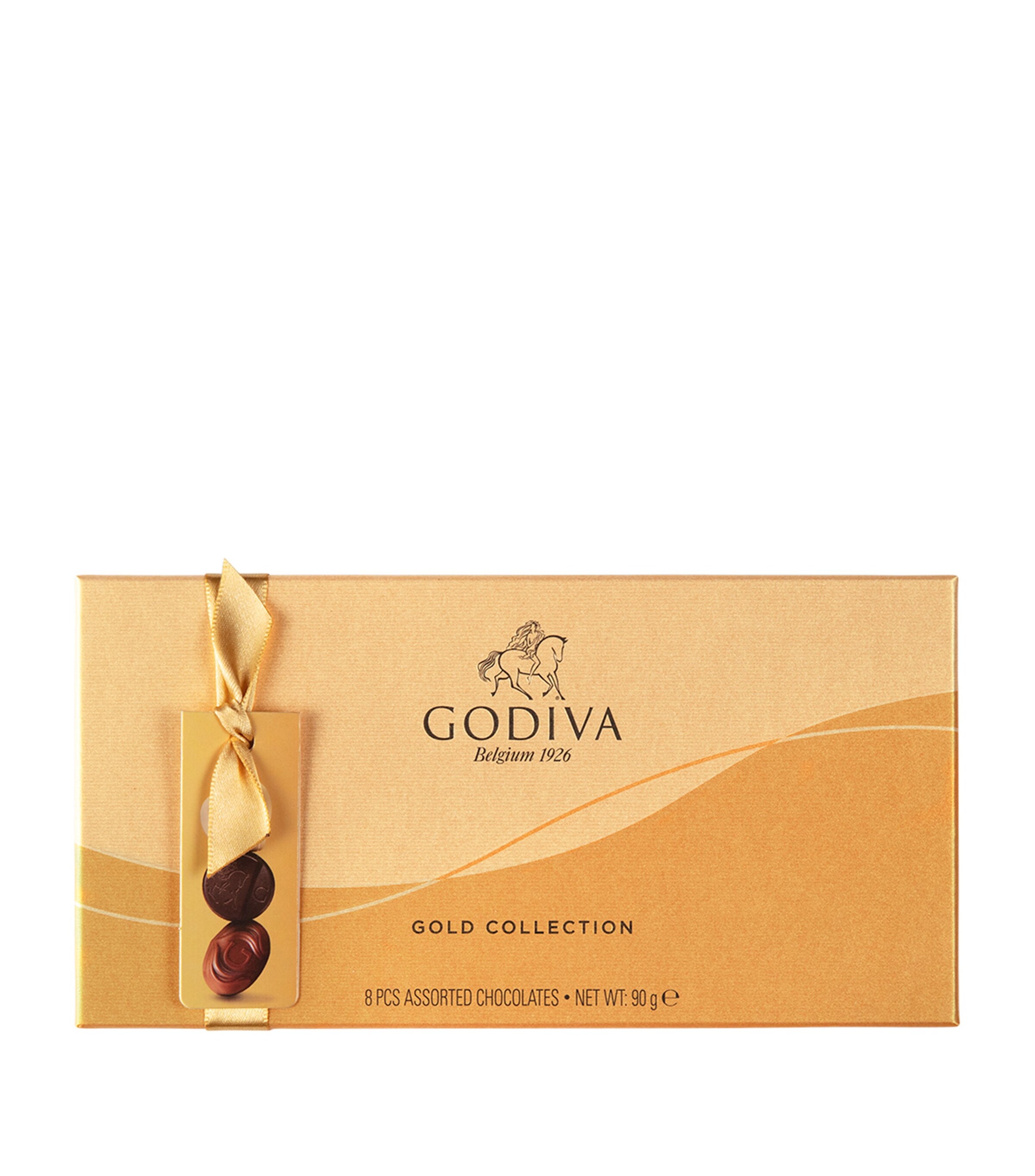 Godiva Milk, White and Dark Chocolate 8-Piece Gold Selection Box (90g) Image 3