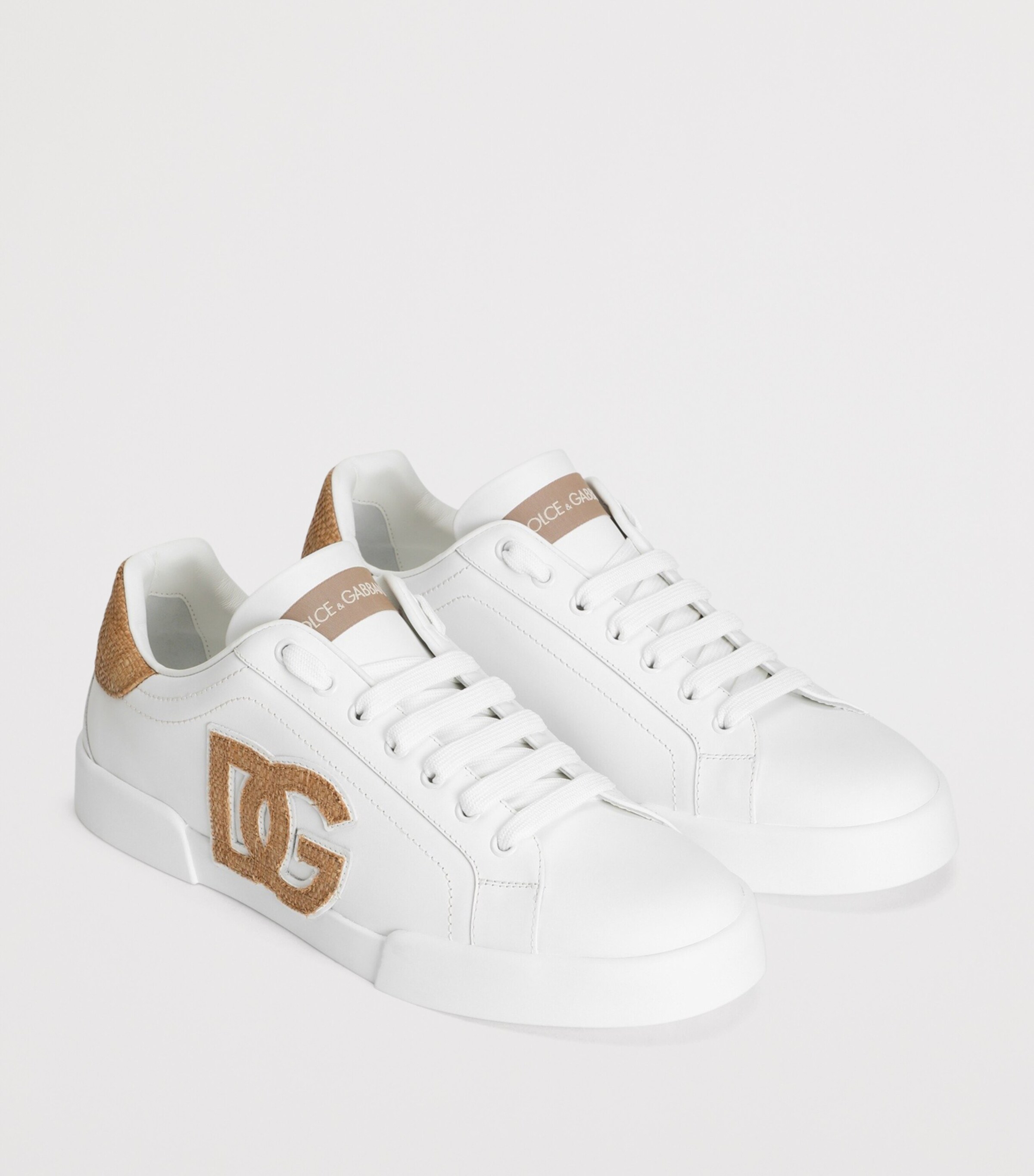 Dolce&Gabbana Portofino Low-Top Sneakers White/natural Image 2