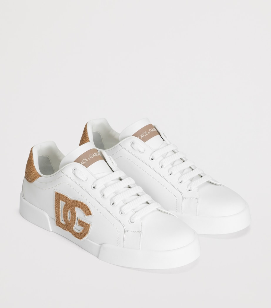 Dolce&Gabbana Portofino Low-Top Sneakers White/natural Image 2
