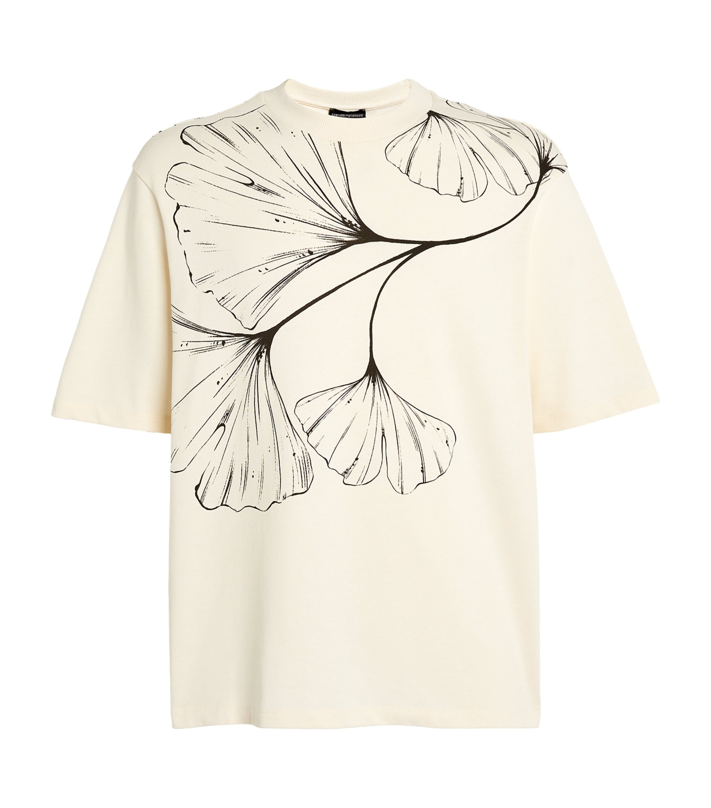 Emporio Armani Man T-shirt Cream Size M Cotton In White