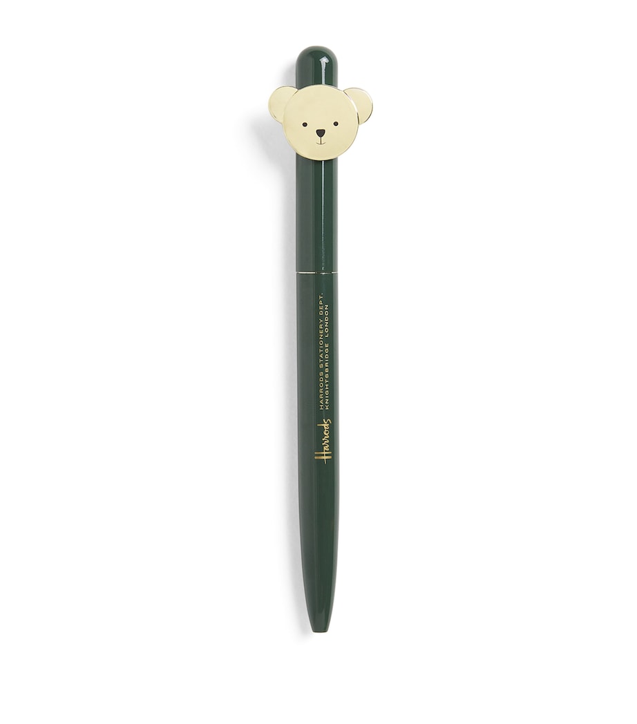 Bear Topper Ballpoint Pen HARRODS GREEN Image 1