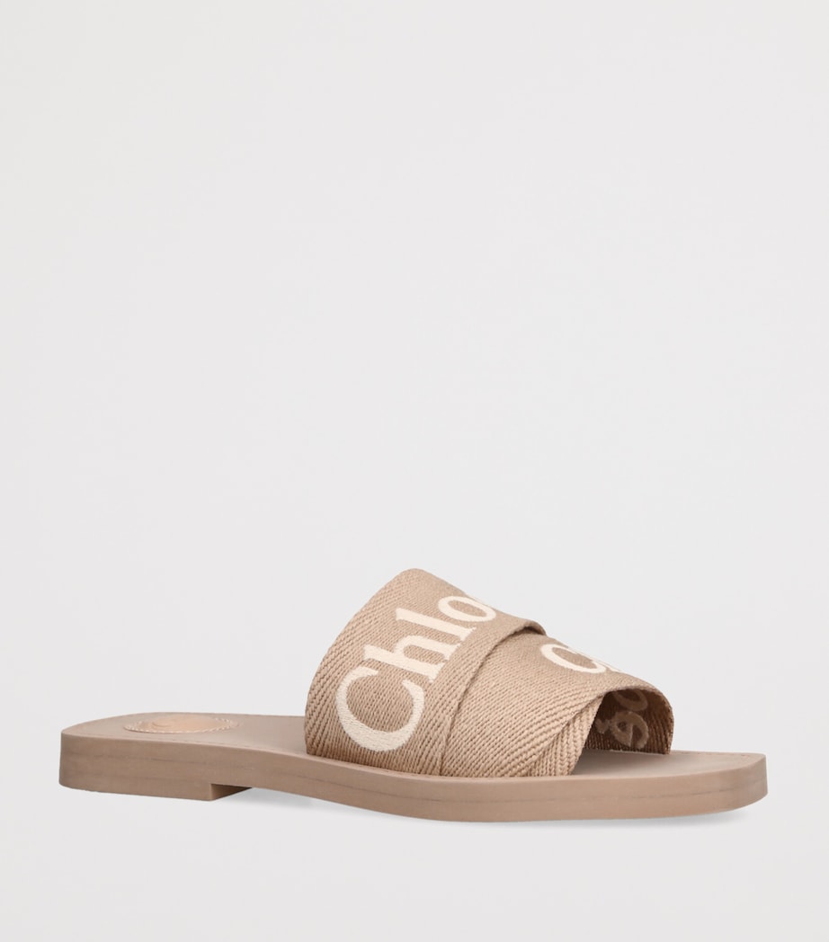 Canvas Jacquard Woody Sandals PINK Image 3