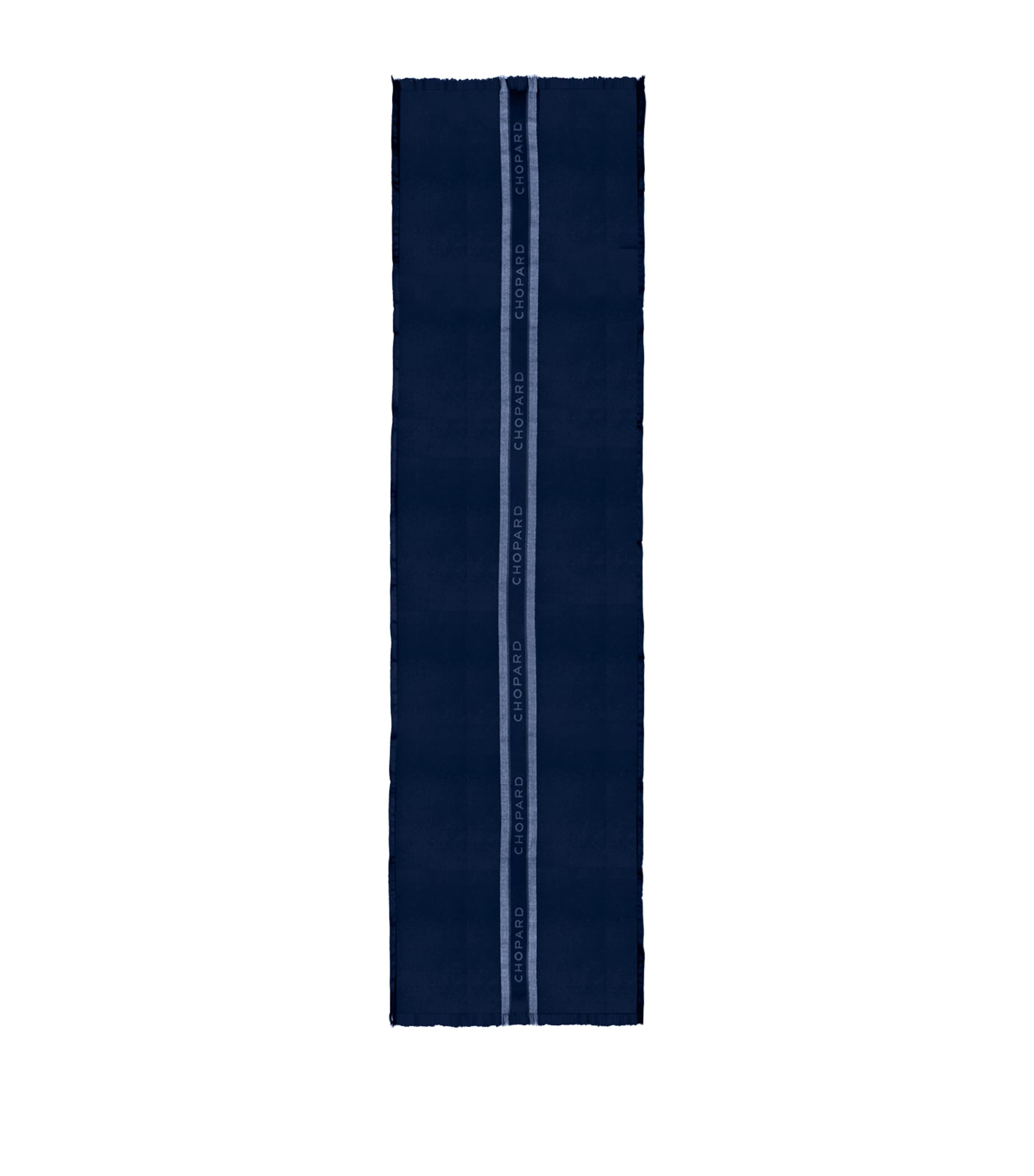 Chopard Wool-Silk Classic Scarf Navy Blue Image 1