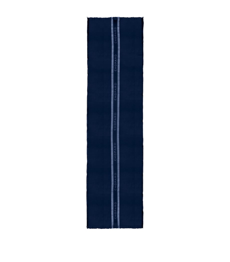 Chopard Wool-Silk Classic Scarf Navy Blue Image 1