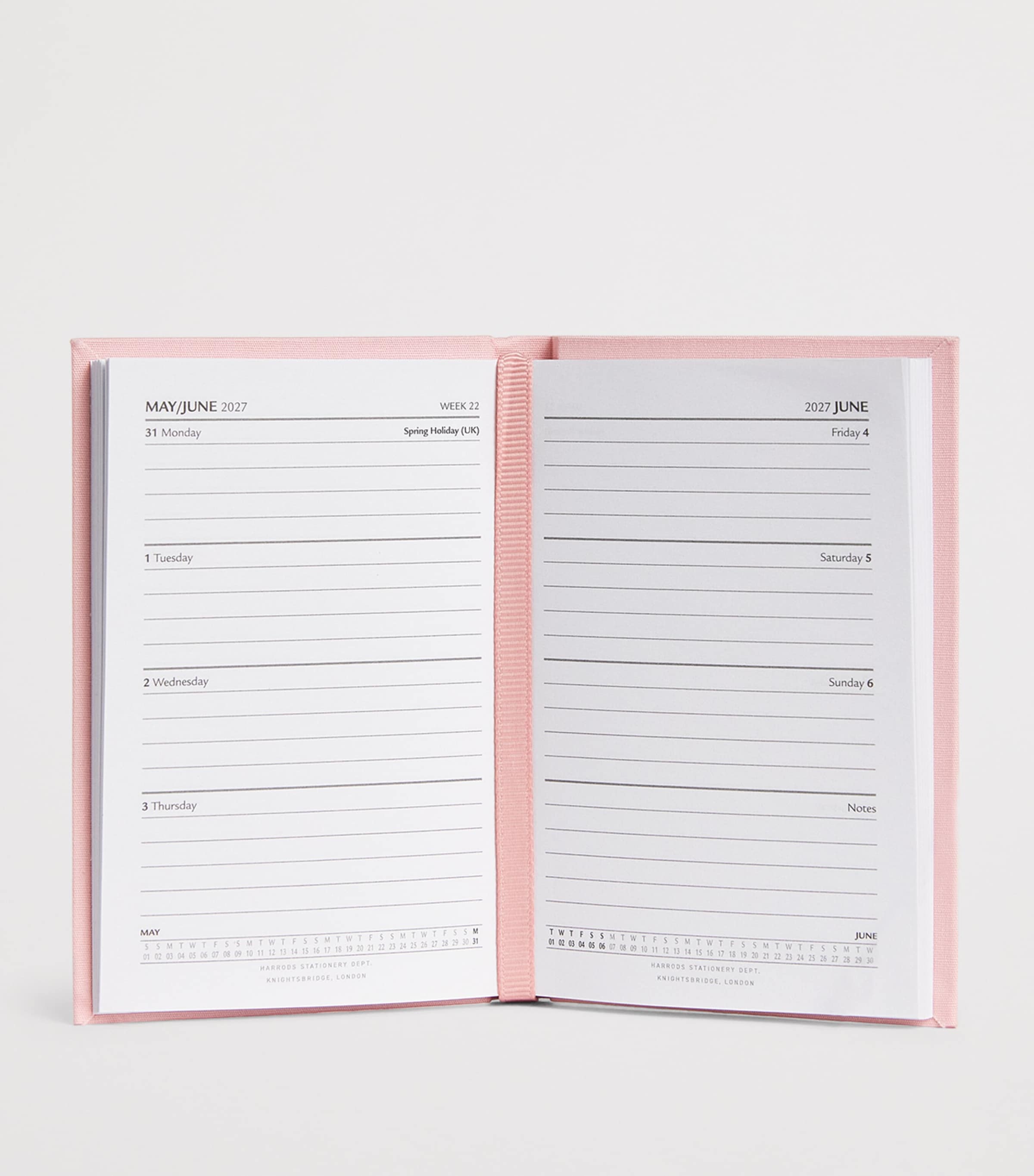 Harrods Mini 2027 Diary Pink Image 2
