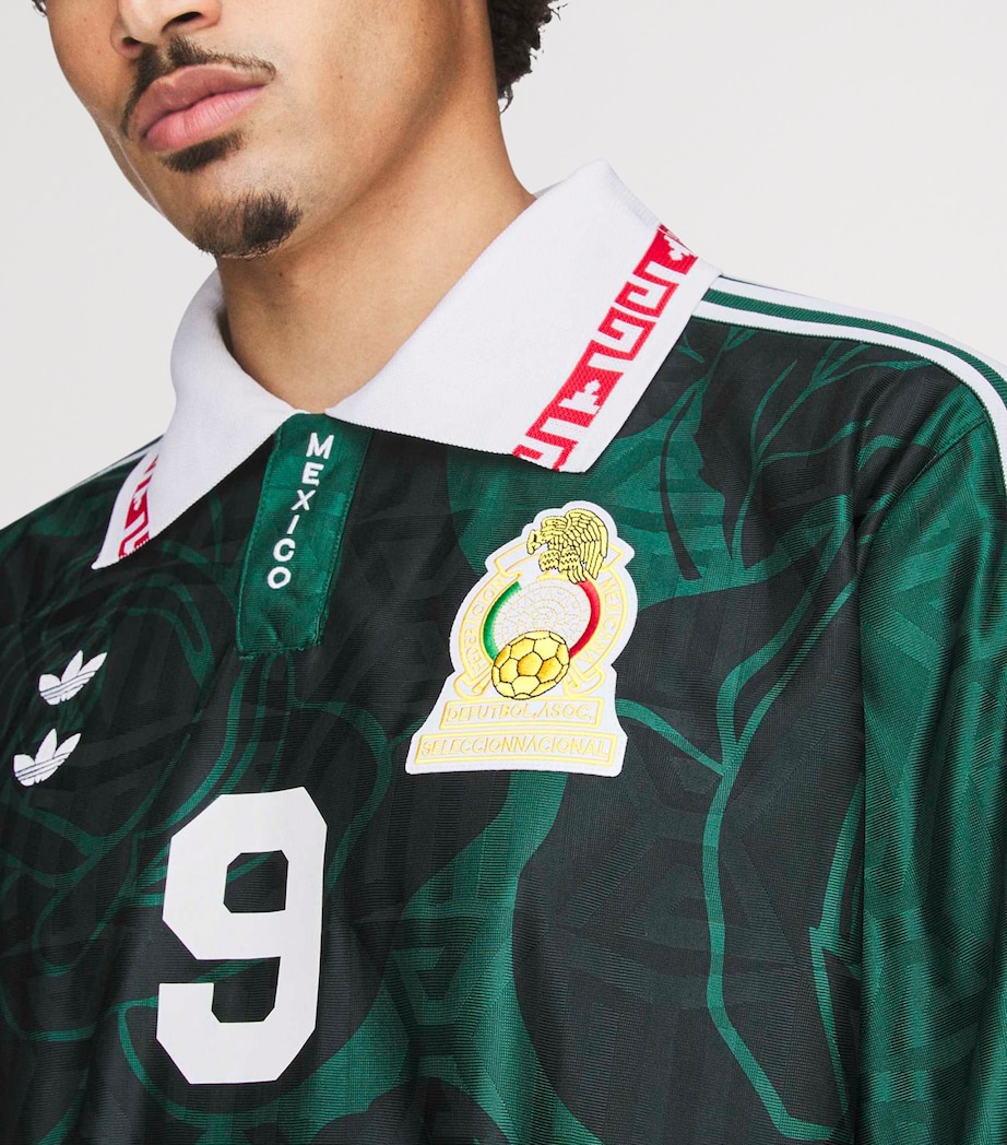 Willy Chavarria Mens x adidas Originals Mexico T-Shirt Collegiate Green Image 7