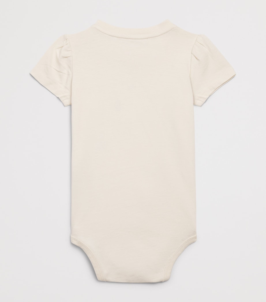 Ralph Lauren Kids Patchwork Bear Bodysuit (3-12 Months) Guide Cream Image 2