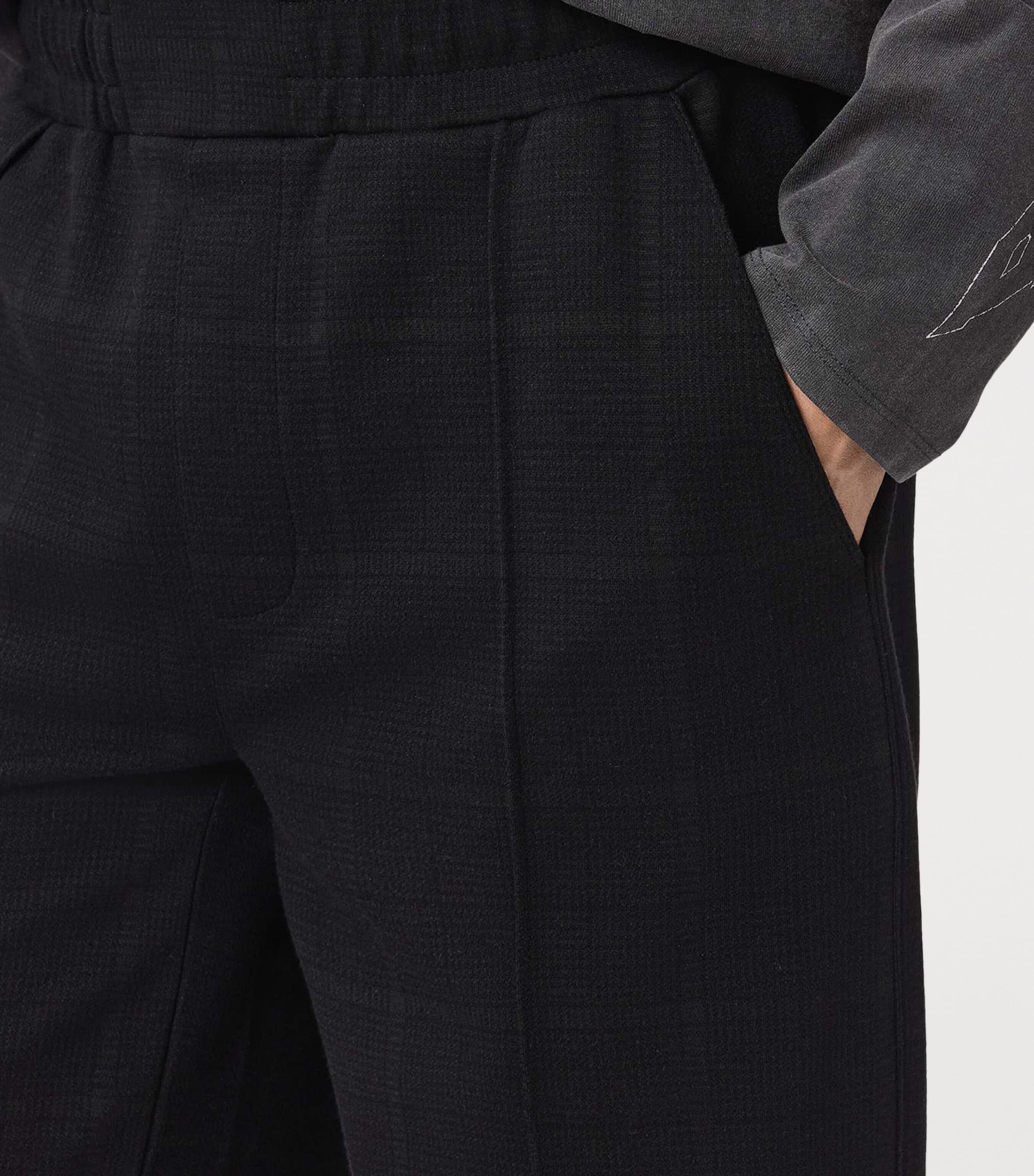 AllSaints Mens Harris Straight Sweatpants Check Black Image 6