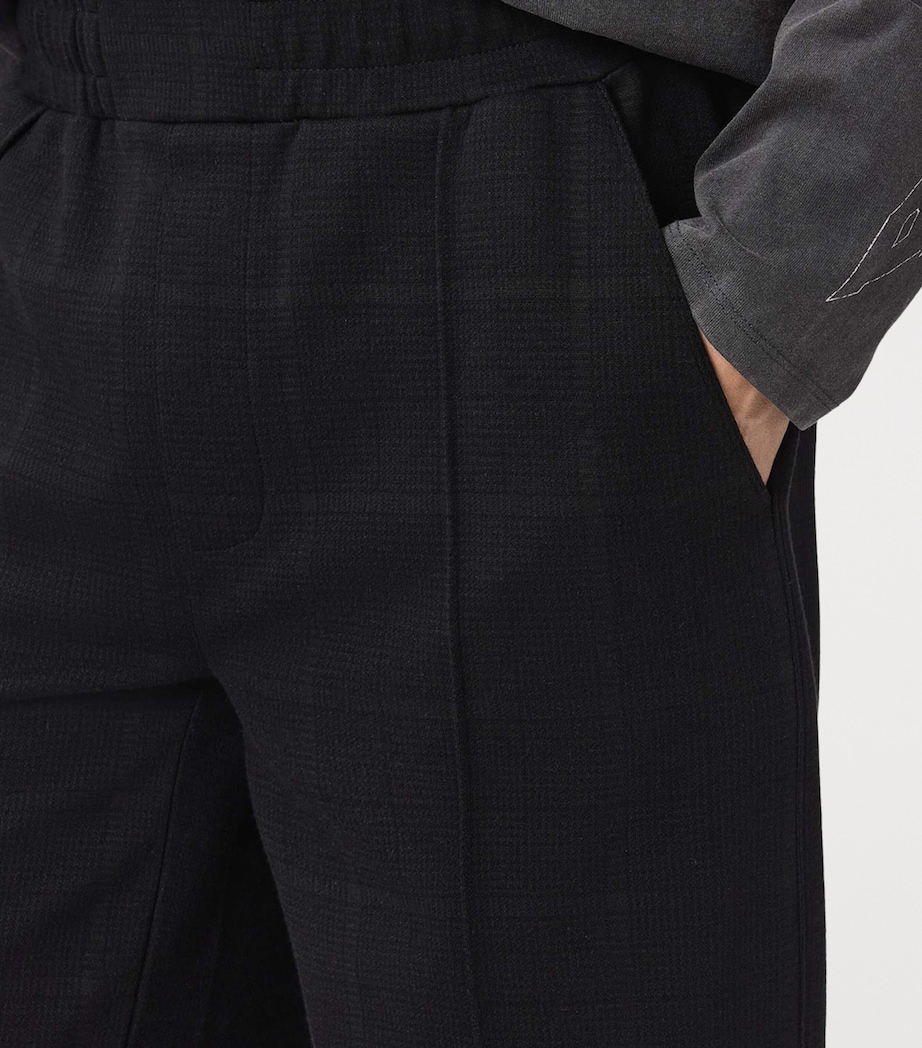 AllSaints Mens Harris Straight Sweatpants Check Black Image 6