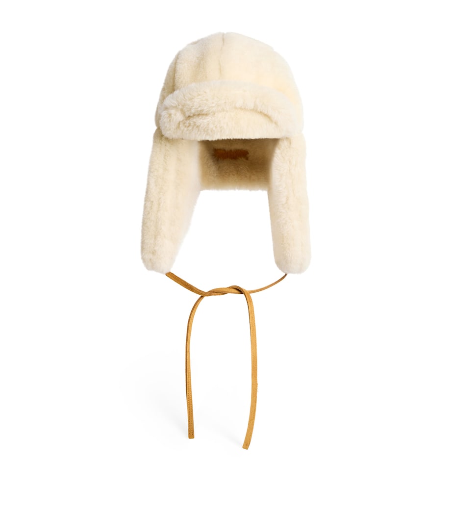 Shearling La Chapka Hat 110-OFF-WHITE Image 1
