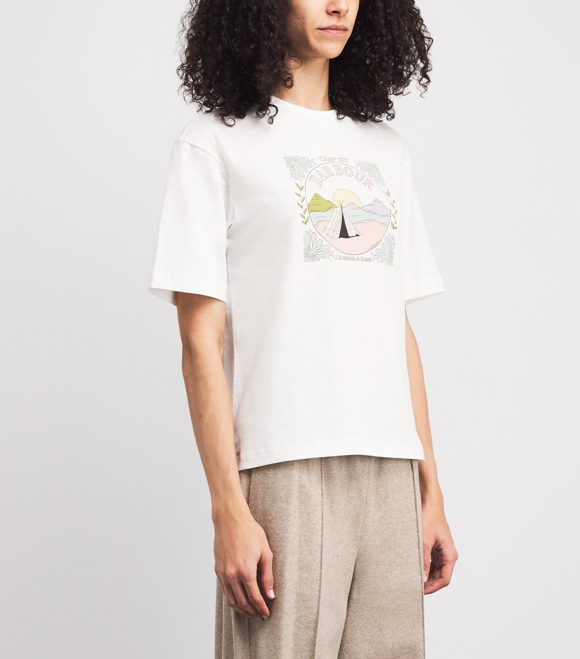 Cotton Camp Logo T-Shirt WHITE Image 3