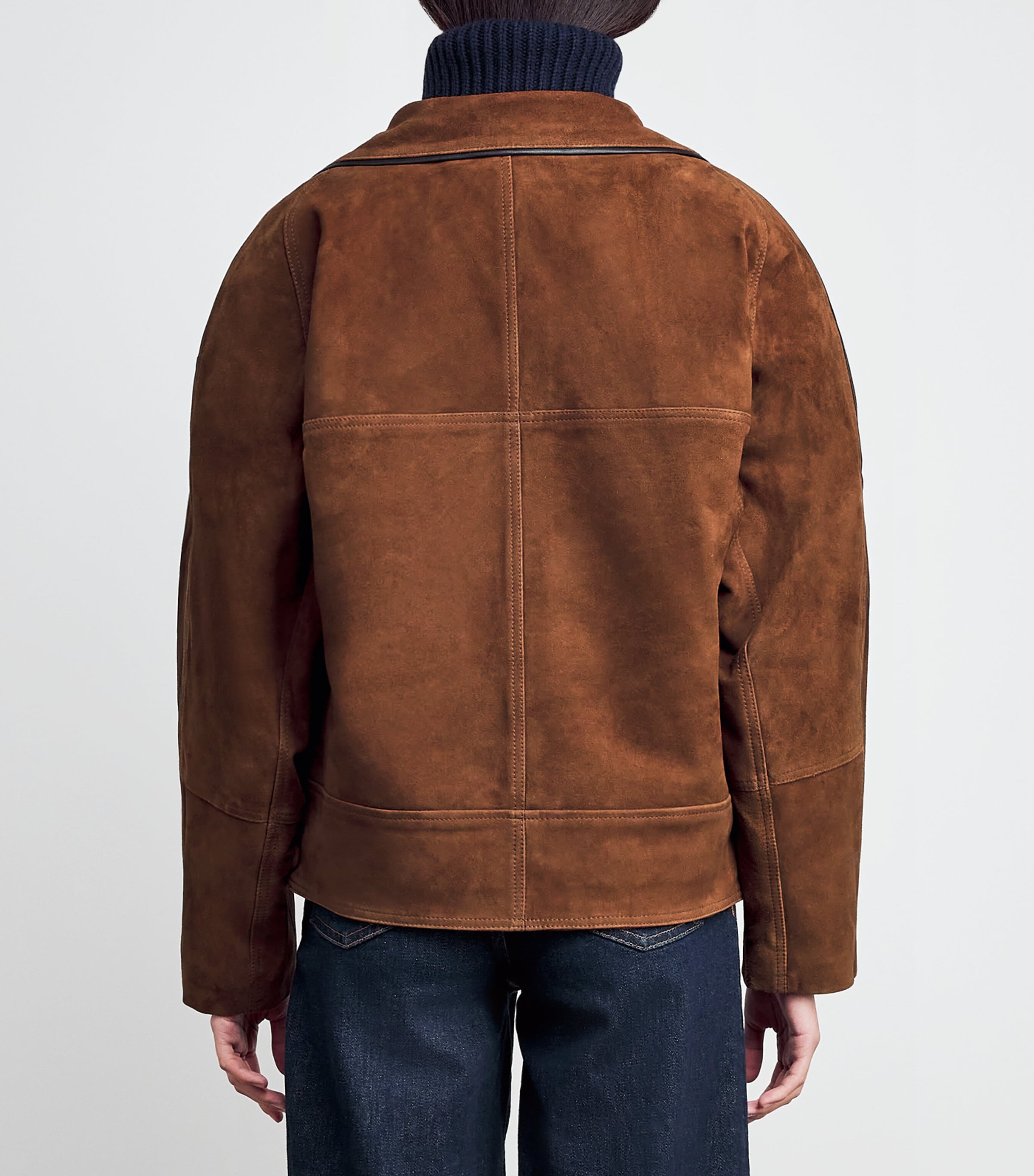 Suede Oversized Jacket BROWN Image 4