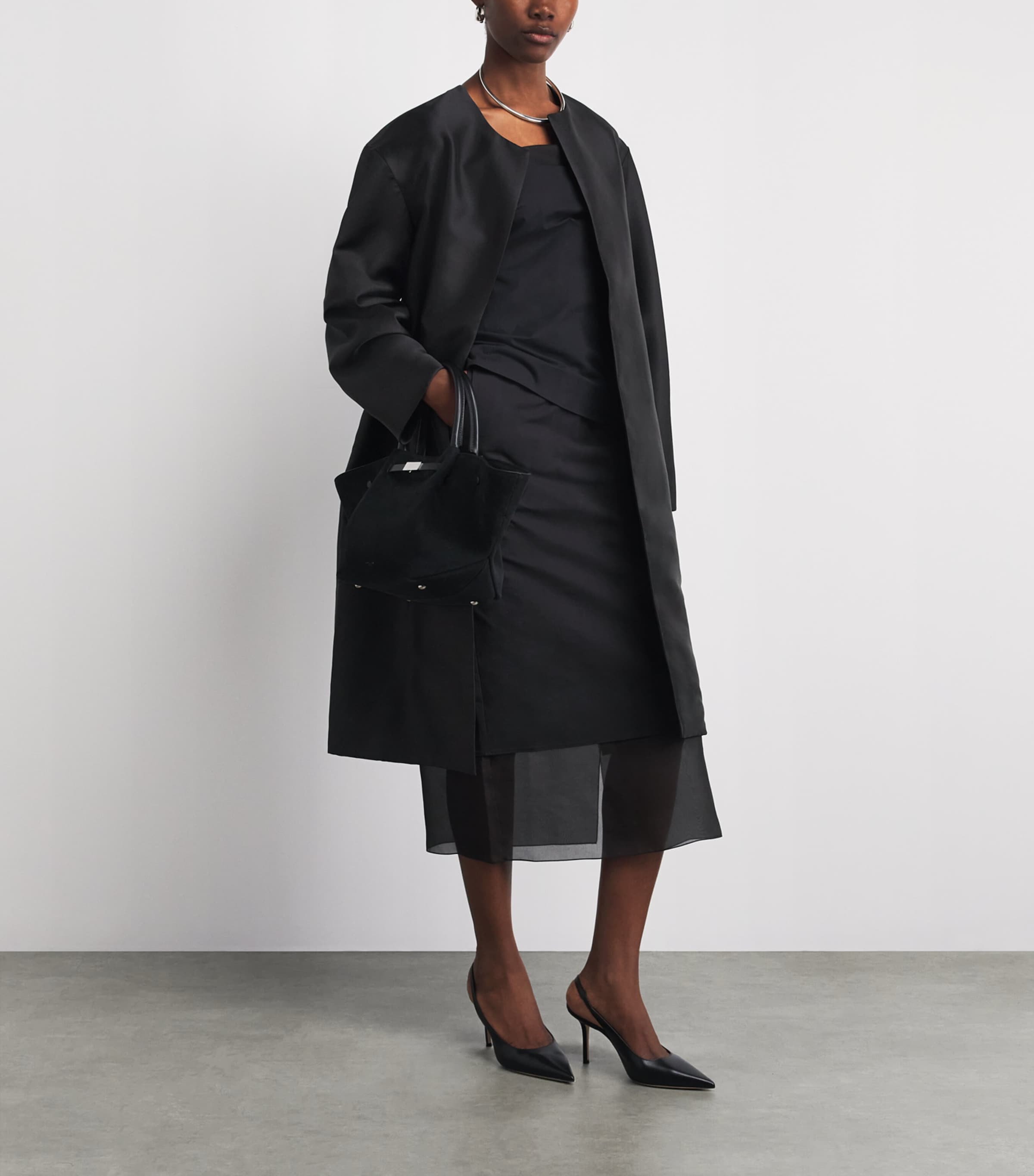 Voranida Womens Collarless Deon Coat Black Image 2