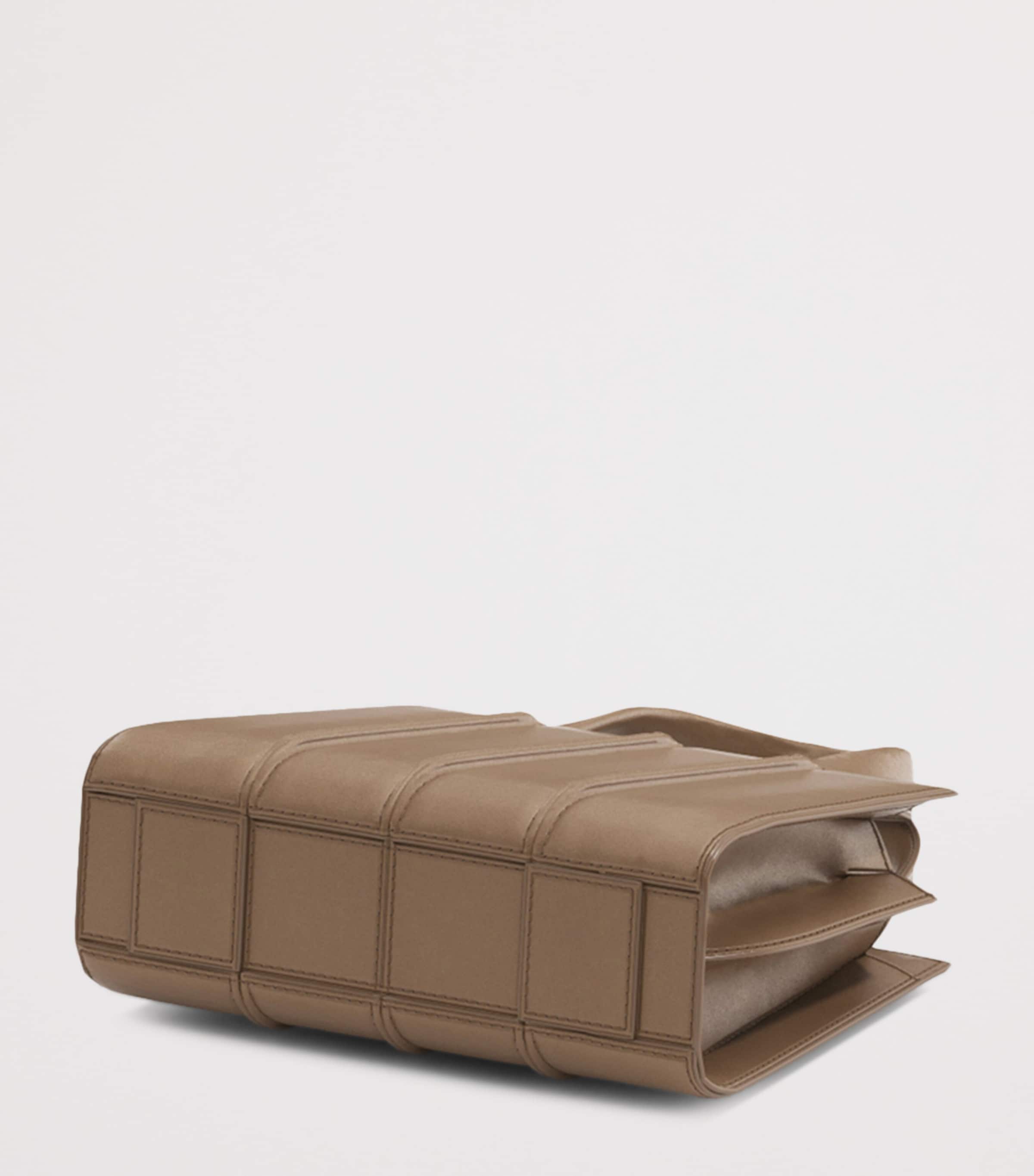 Max Mara Micro Quilted Whitney Top-Handle Bag Camel Image 4