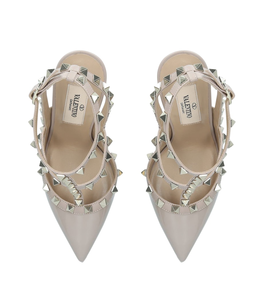 Leather Rockstud Pumps 100 NUDE Image 6