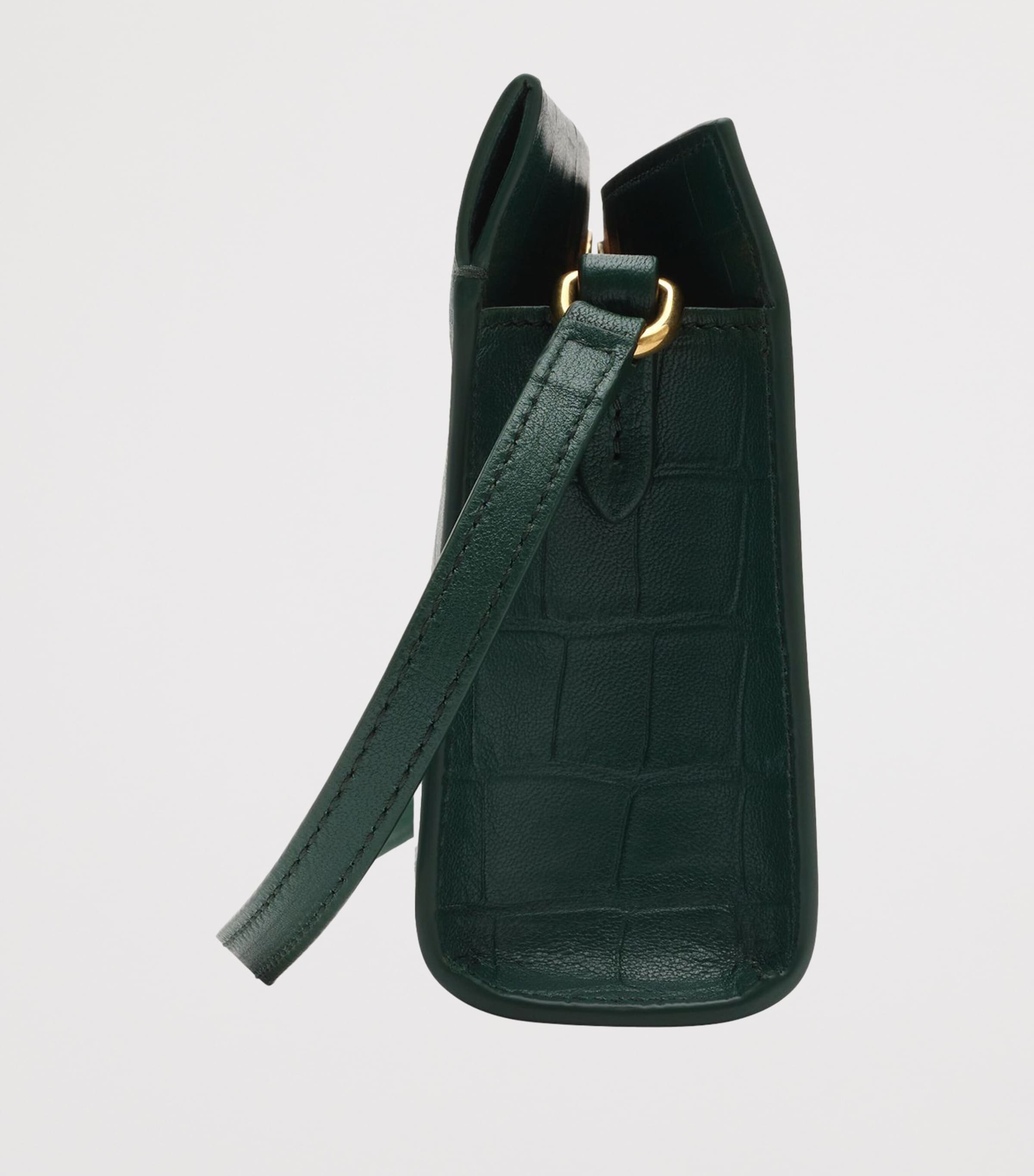Burberry Lambskin Croc-Embossed Cotswolds Pouch Ivy Image 3