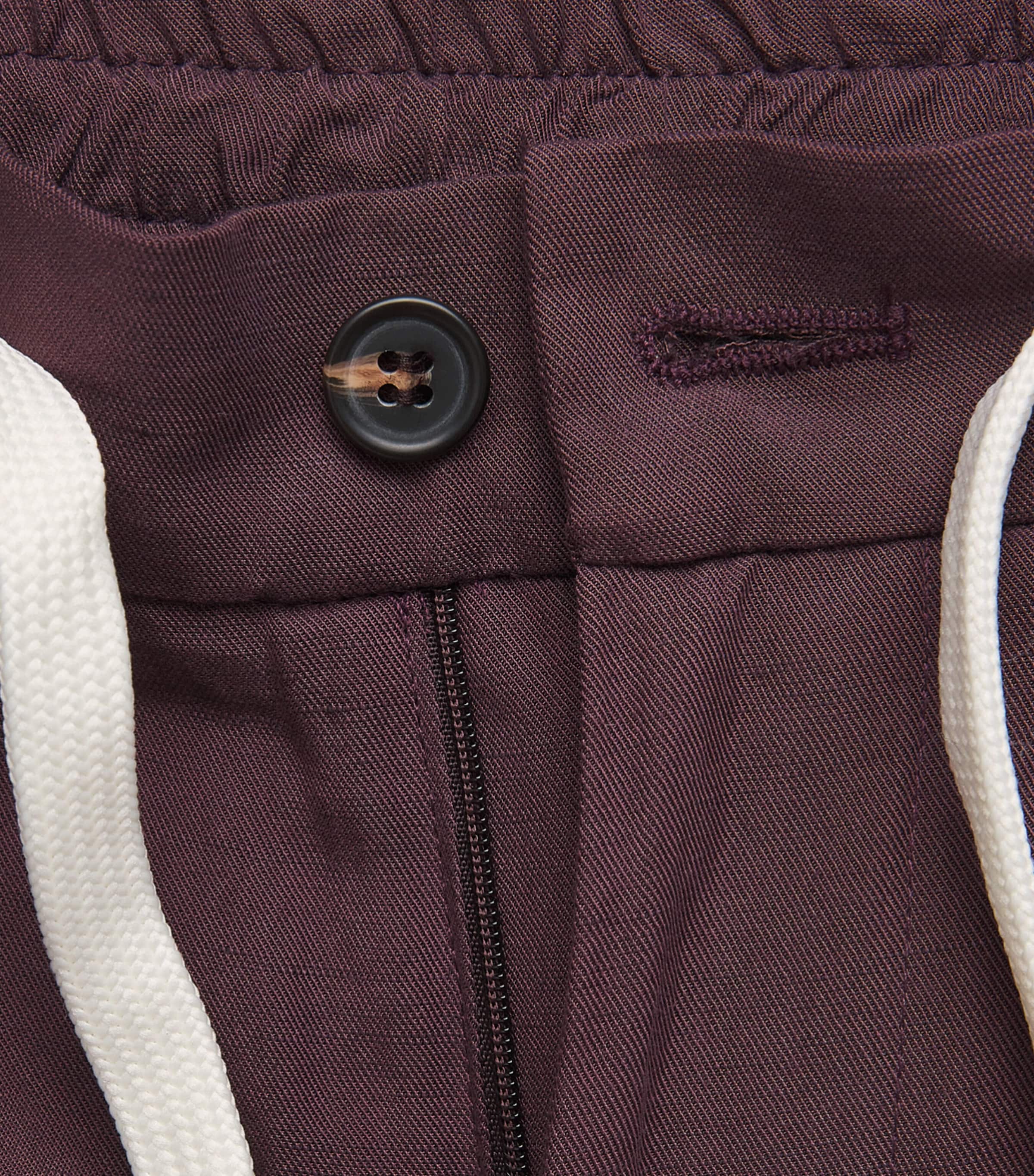 Eleventy Mens Linen Drawstring Bermuda Shorts Bordeaux Image 6