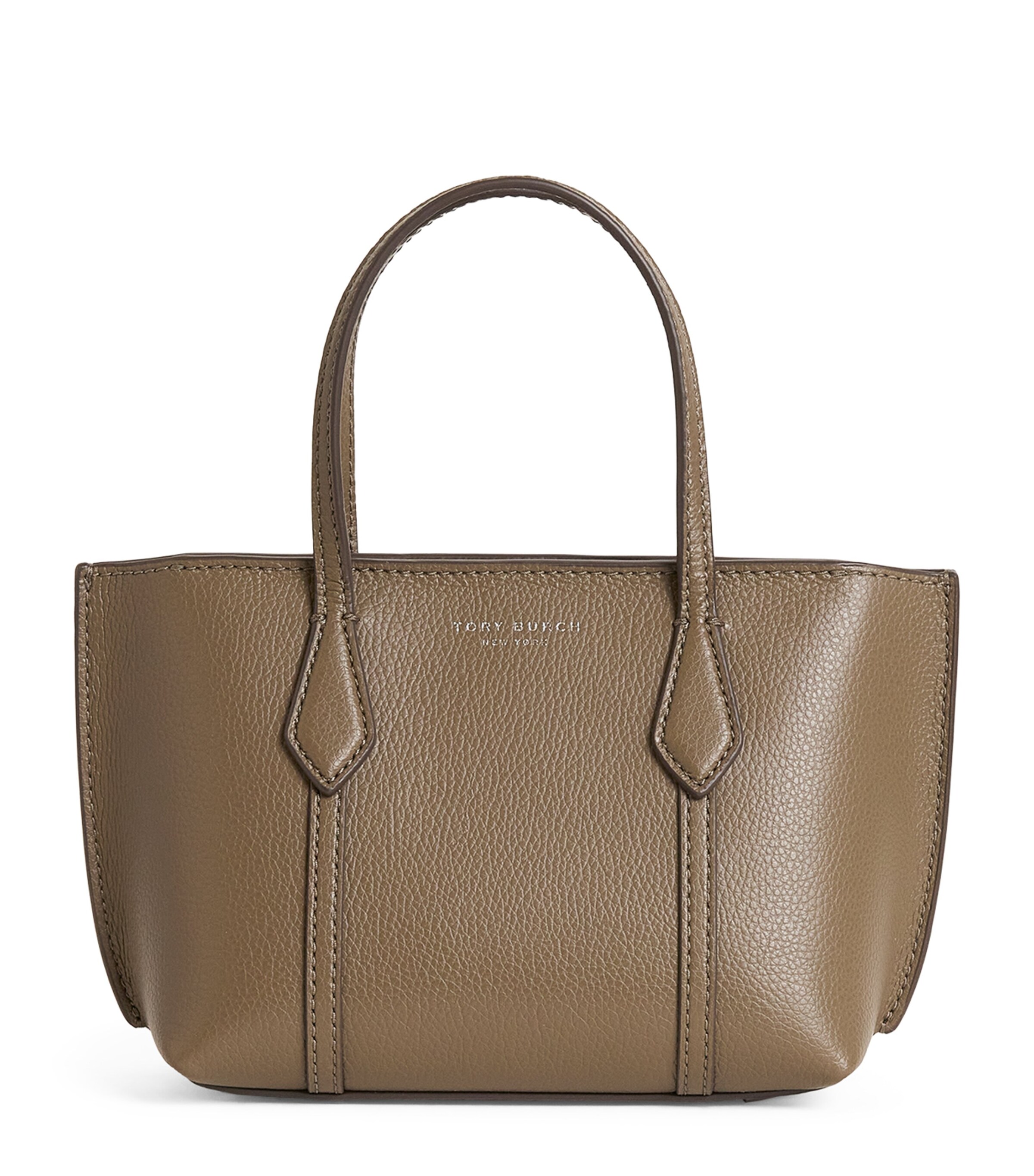 Tory Burch Grey Mini Leather Perry Tote Bag Harrods UK