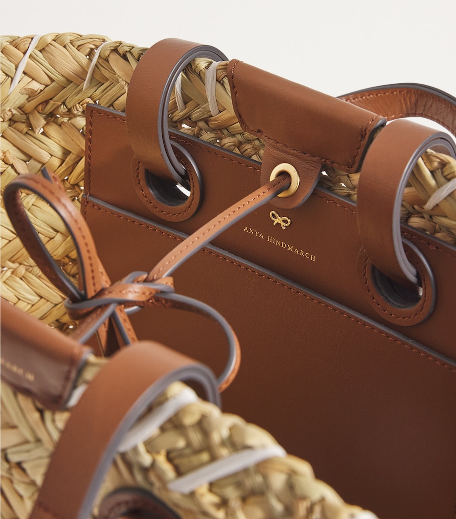 Small Paper Eyes Basket Bag NATURAL SEAGRASS Image 6