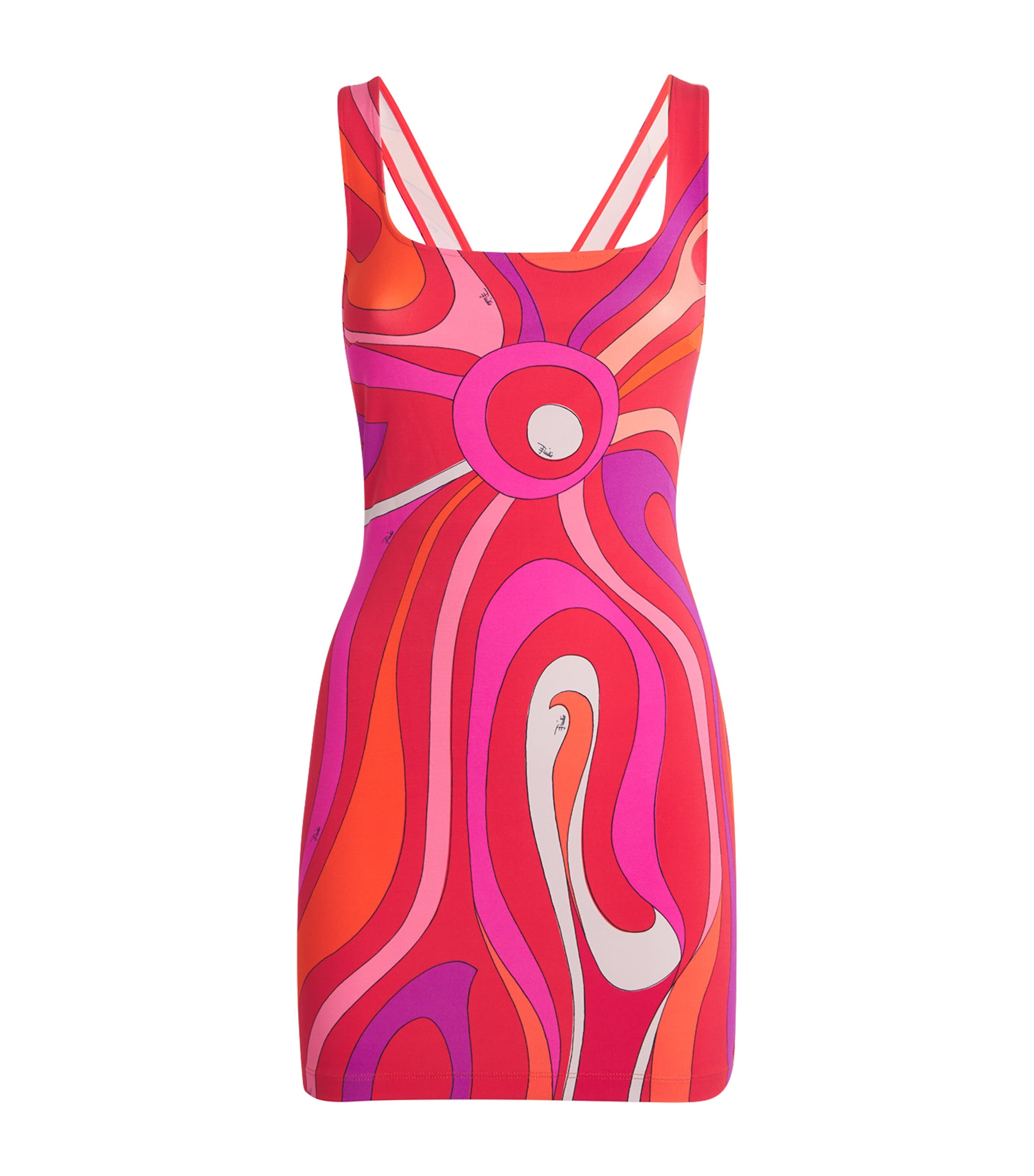 Pucci Jersey Iride Print Mini Dress In Pink
