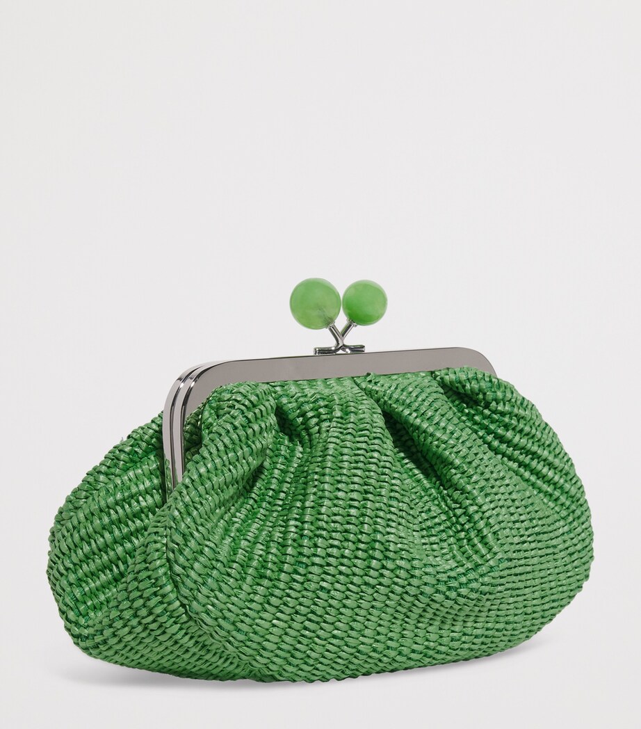Small Raffia-Effect Pasticcino Bag EMERALD Image 3