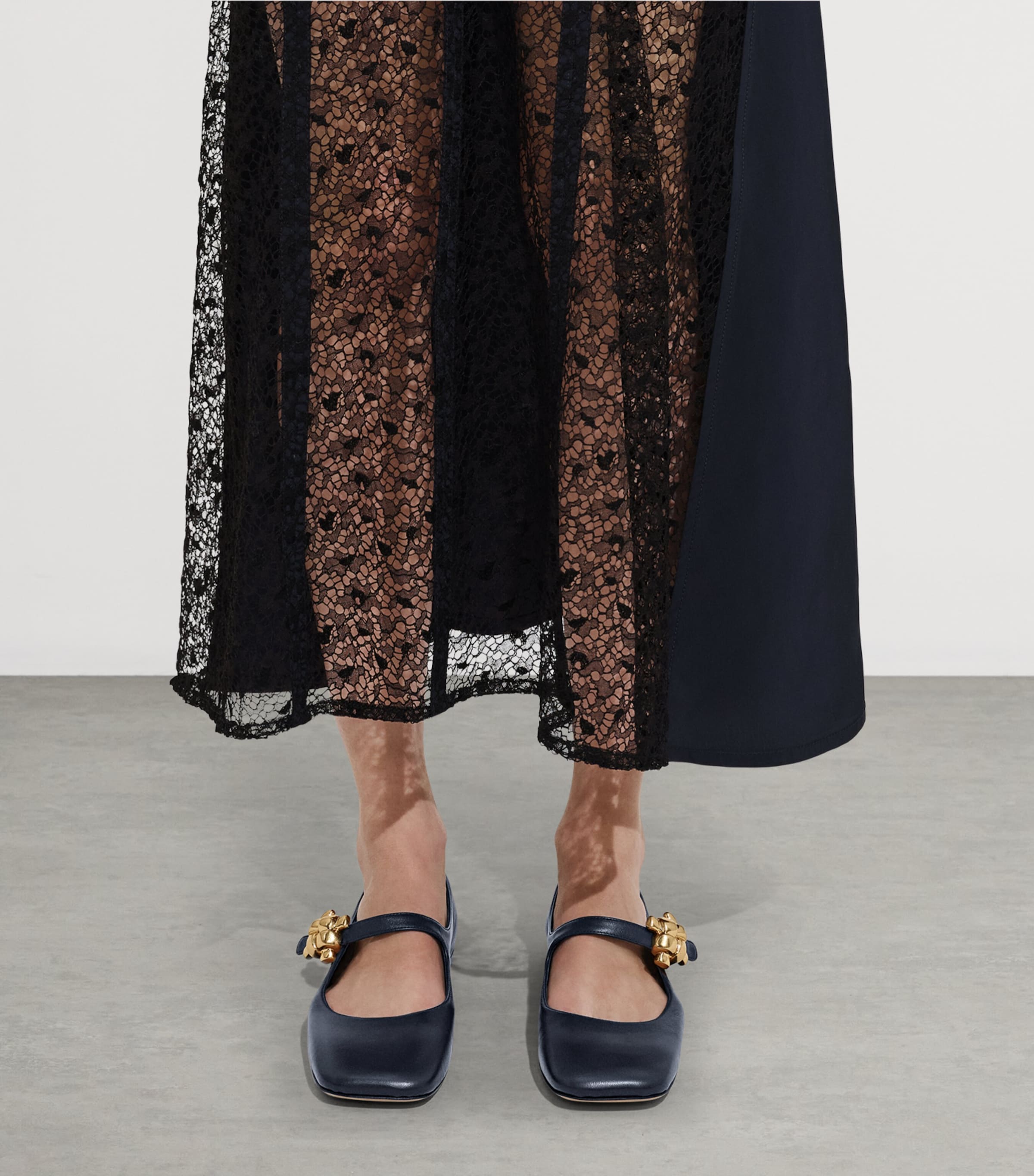 Bottega Veneta Leather Buckle Ballet Flats Image 2