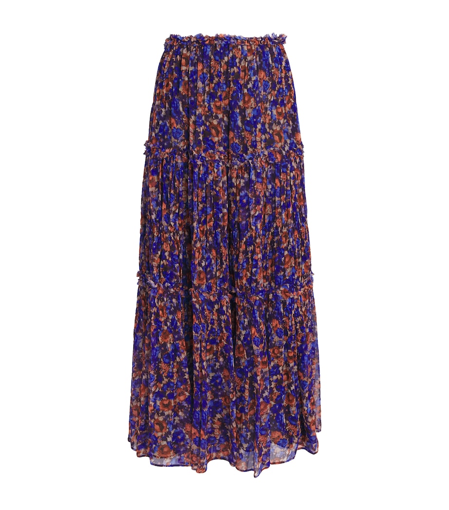 Ulla Johnson Womens Silk Virginie Maxi Skirt Violet Image 1
