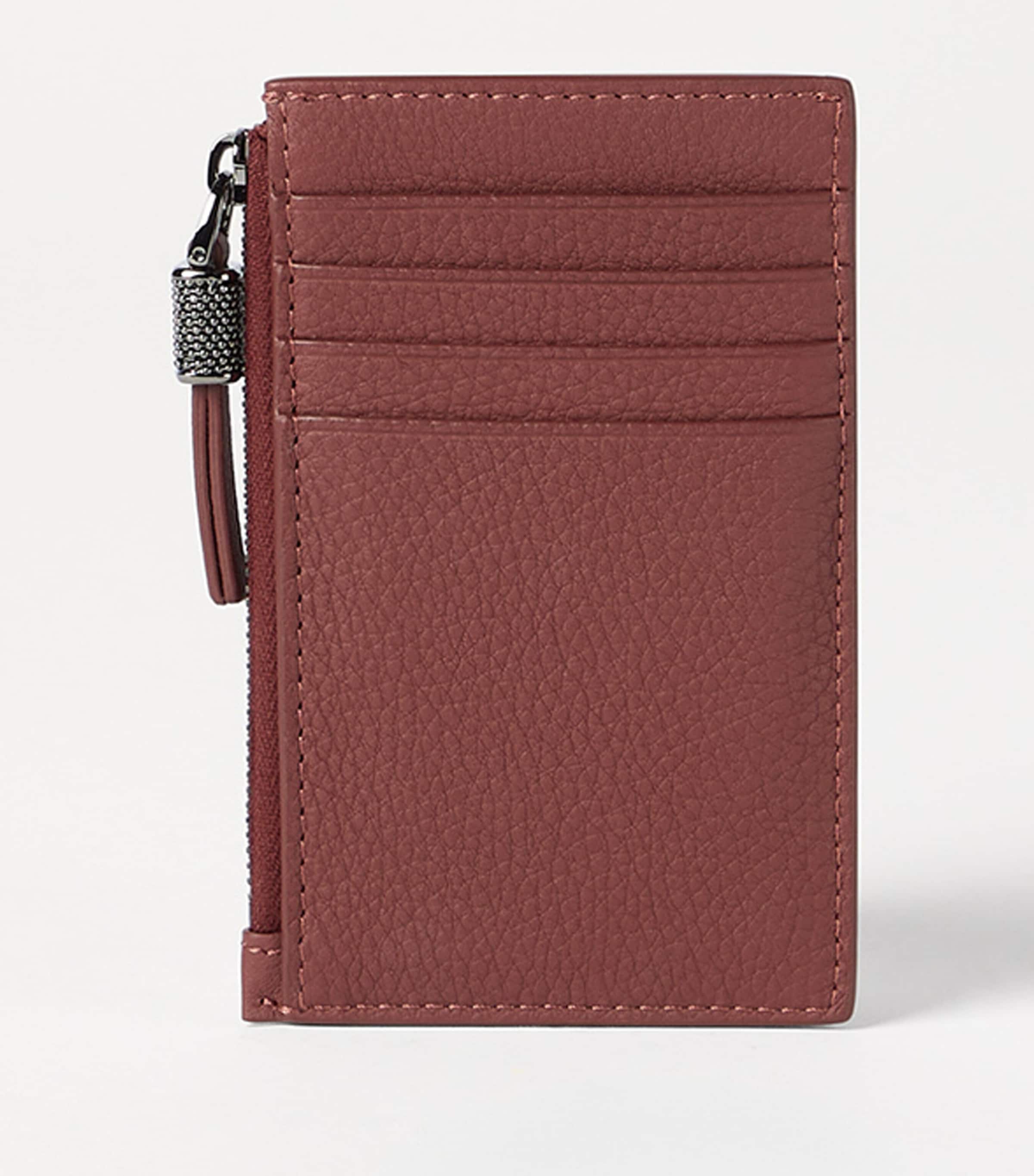 Brunello Cucinelli Leather Zipped Card Holder Image 4