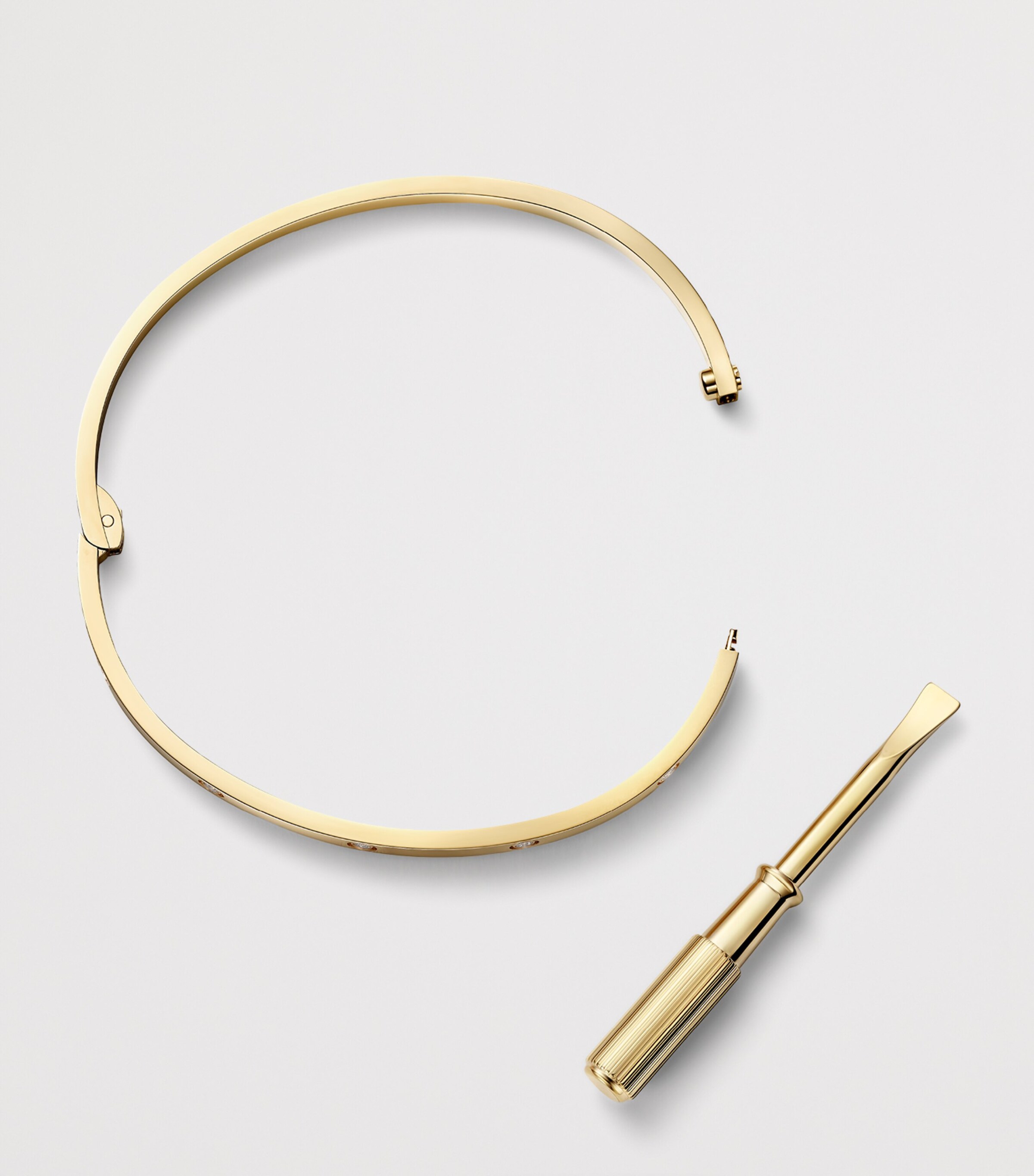 Cartier Small Yellow Gold and Diamond LOVE Bracelet Yellow Gold Image 6