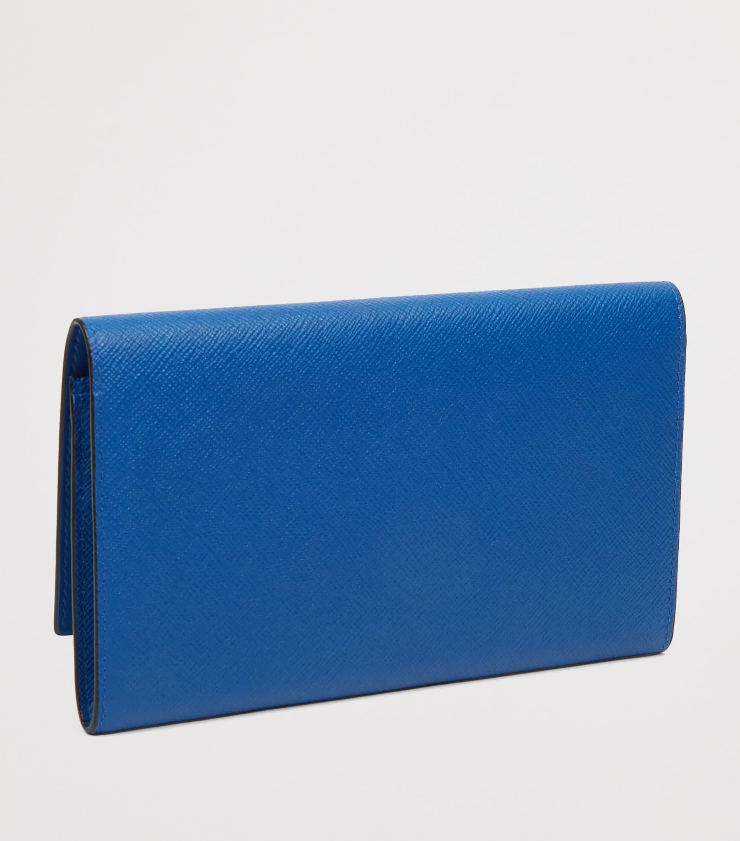Panama Leather Marshall Travel Wallet CERULEAN Image 3