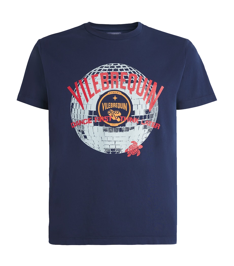 Cotton Logo T-Shirt 390-NAVY Image 1
