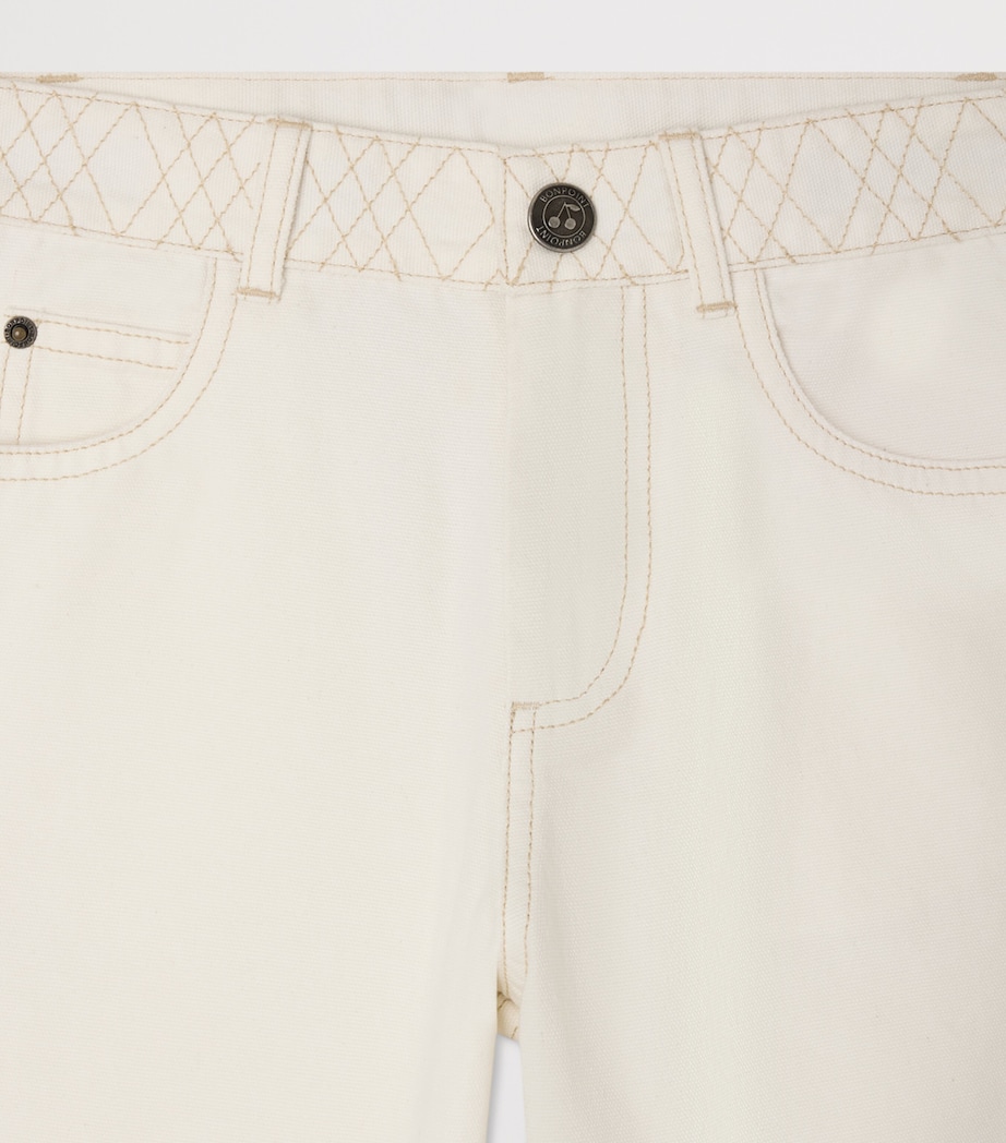 Bonpoint Canvas Trousers (10-14 Years) Ecru Image 3