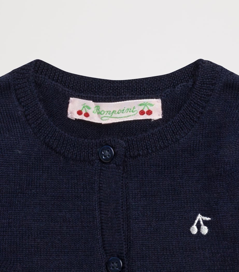 Wool Cherry Cardigan (3-18 Months) UPB MARINE Image 3