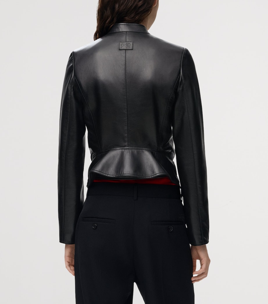 LOEWE Womens Biker Jacket Black Image 4
