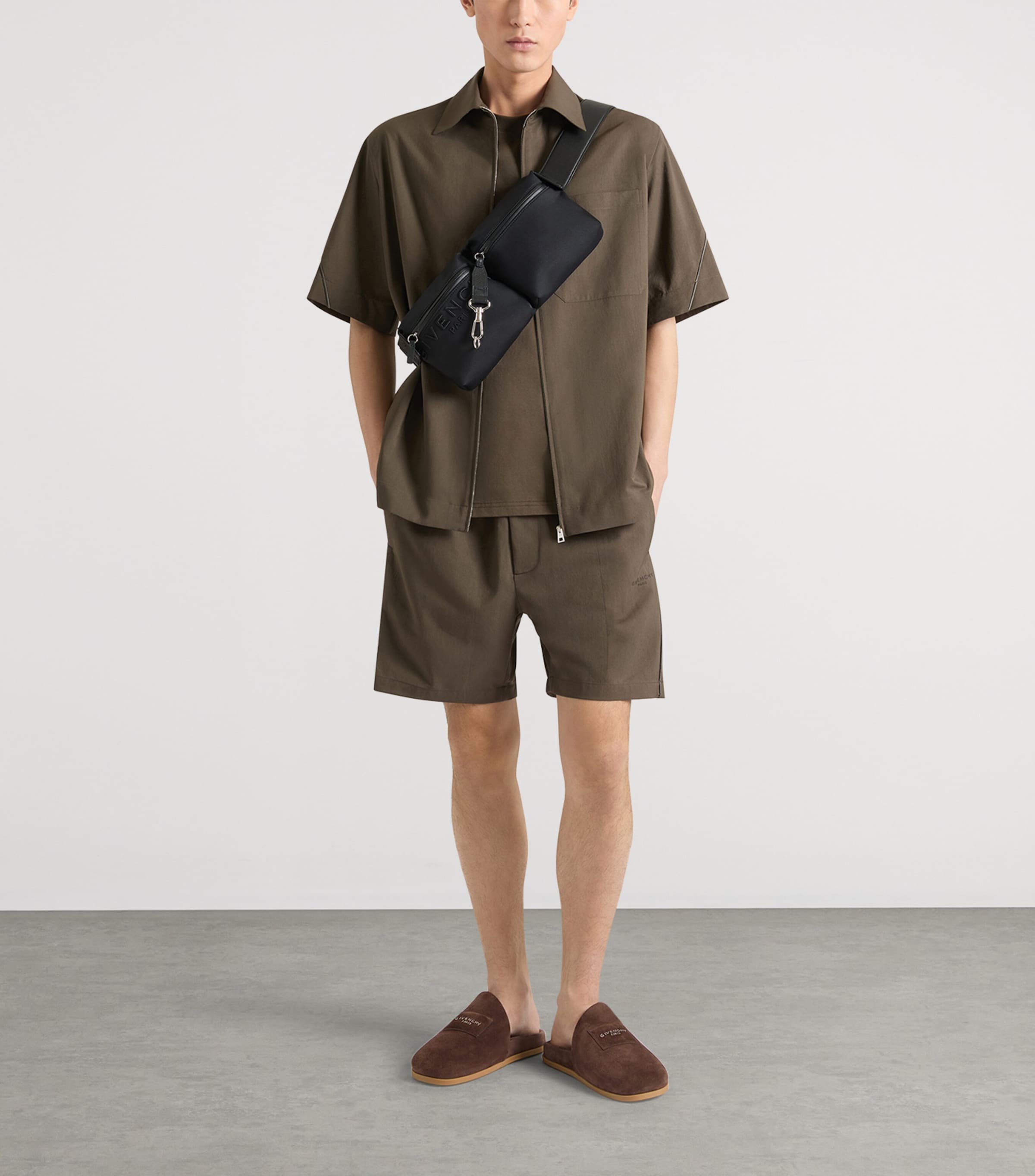 Givenchy Mens Elasticated Couture Seam Shorts Image 2